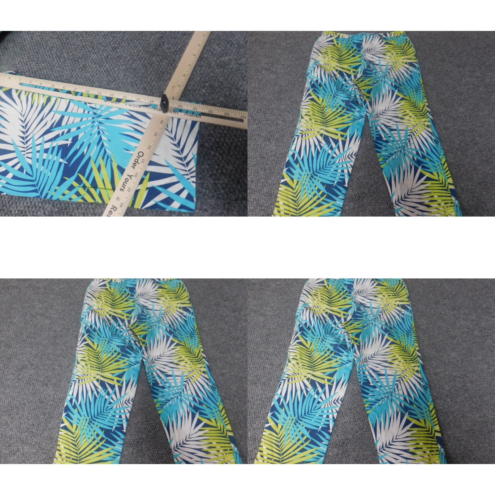 Vintage Hearts Of Palm Pants Womens 6 Blue Floral Straight Harem Regular XS? Size 28" / US 6 / IT 42 - 8 Thumbnail