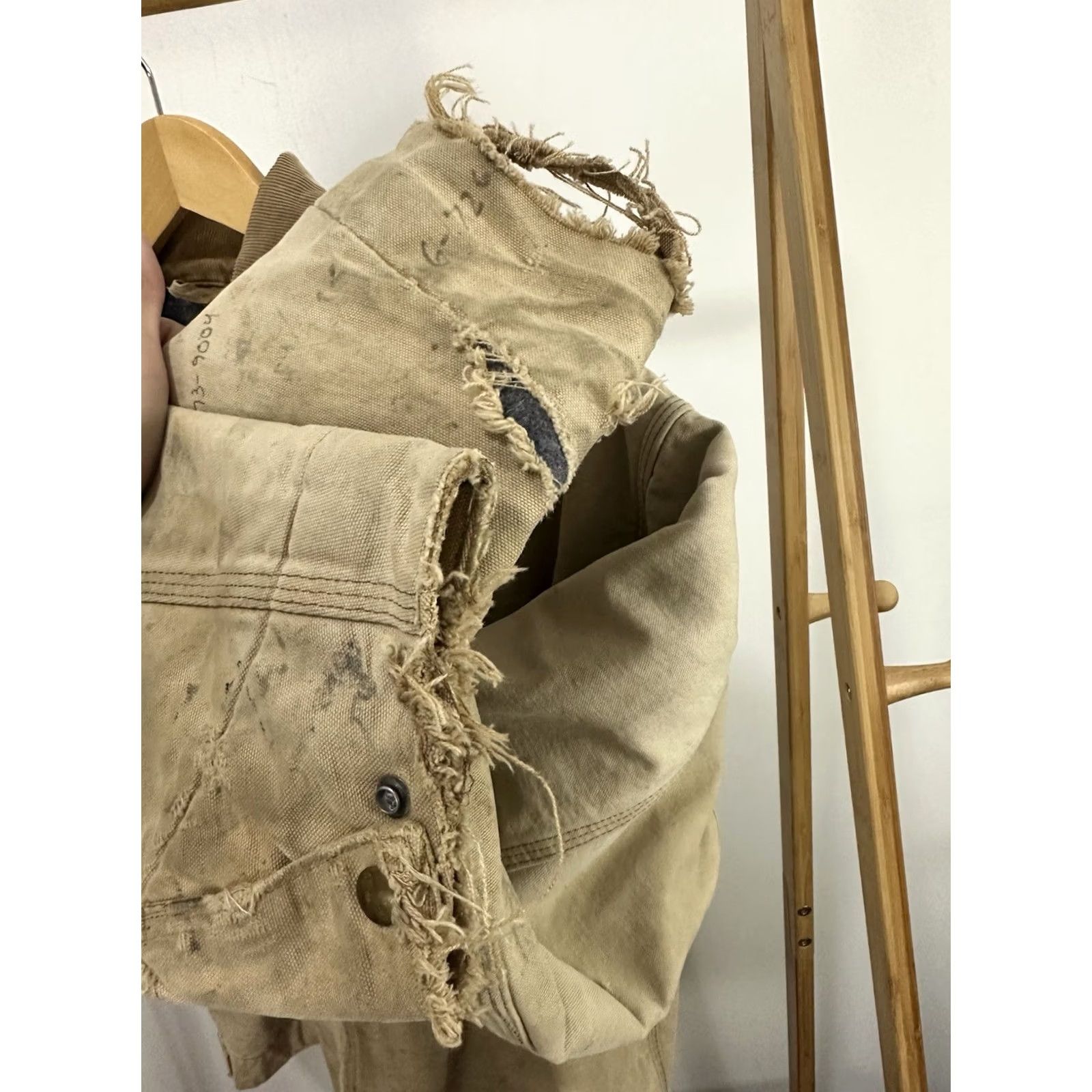 Carhartt VTG Carhartt 6BLJ Detroit Bomber Jacket 2XL Tan Cotton Lining Mens Vintage Worn Distressed Workwear Jacket Size US XXL / EU 58 / 5 - 7 Thumbnail