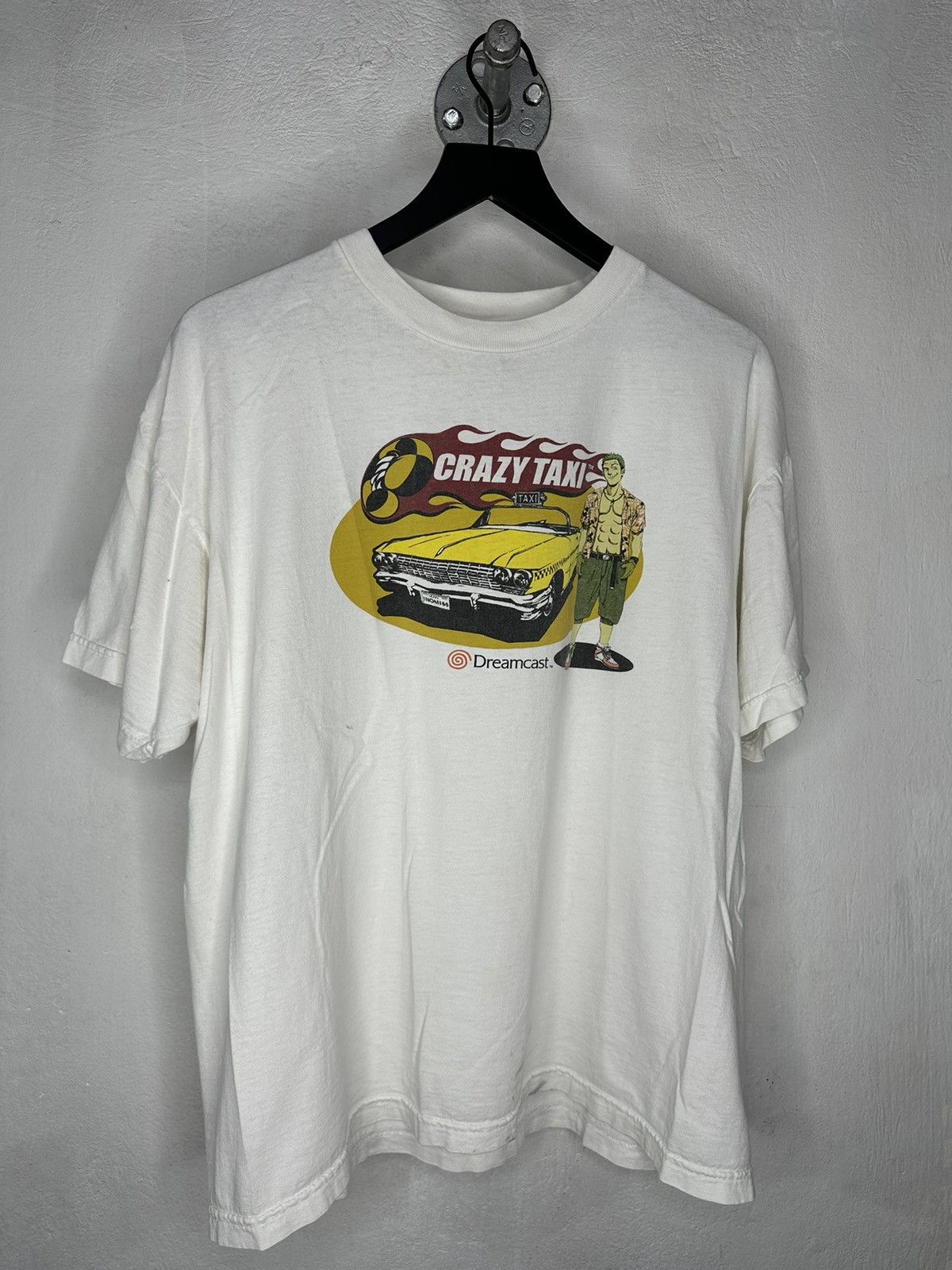 image of 1990S Vintage Crazy Taxi Sega Dreamcast in White, Men's (Size XL)