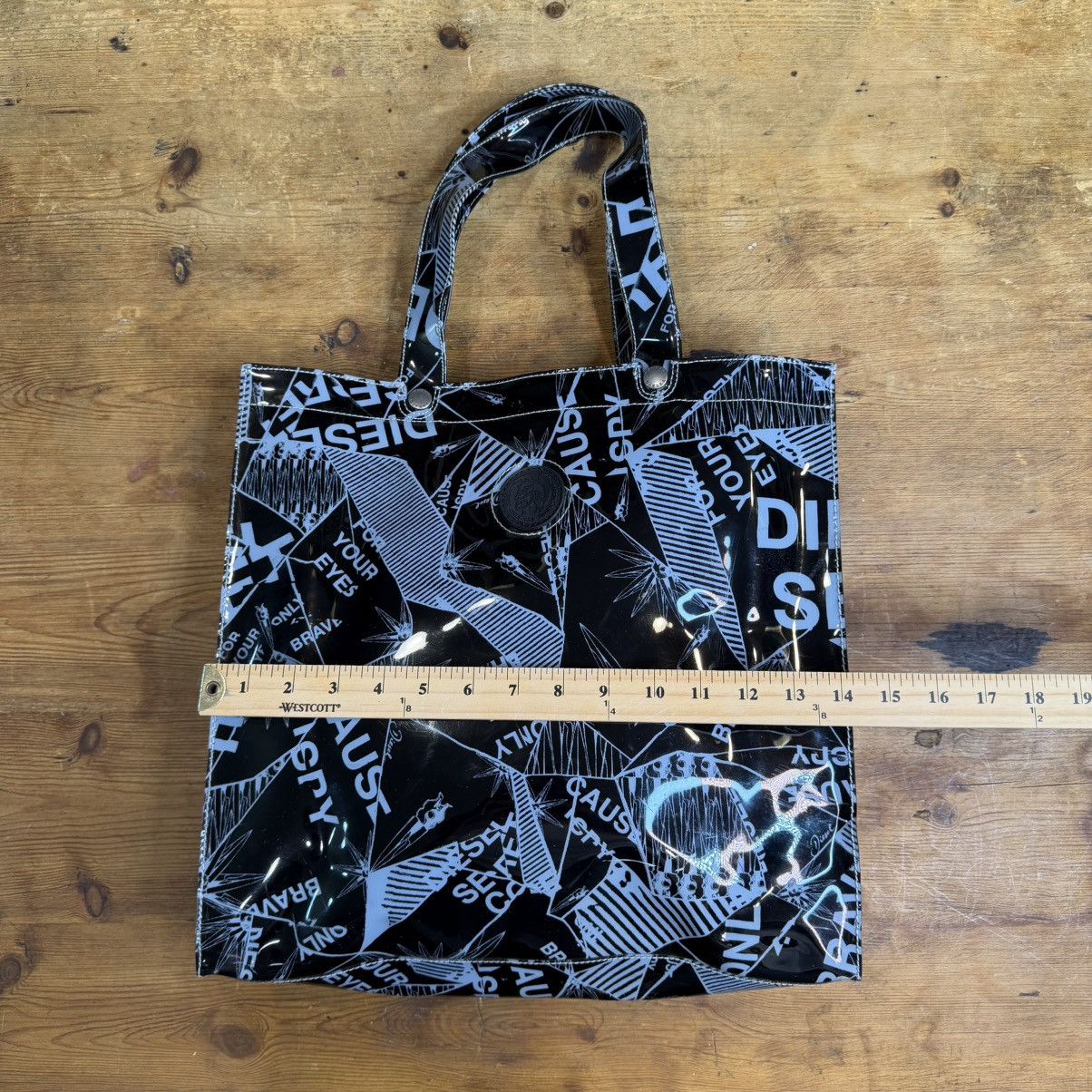 Diesel Diesel Only The Brave Coated PVC Printed Tote Bag Size ONE SIZE - 6 Thumbnail