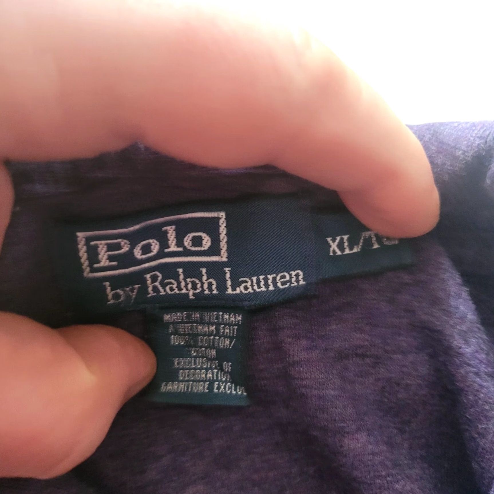Polo Ralph Lauren Polo Ralph Lauren Purple XL Shawl Sweatshirt Mens Vintage Shawl Collar Pullover Cotton Derby Purple XL Polo Ralph Lauren Size US XL / EU 56 / 4 - 4 Thumbnail