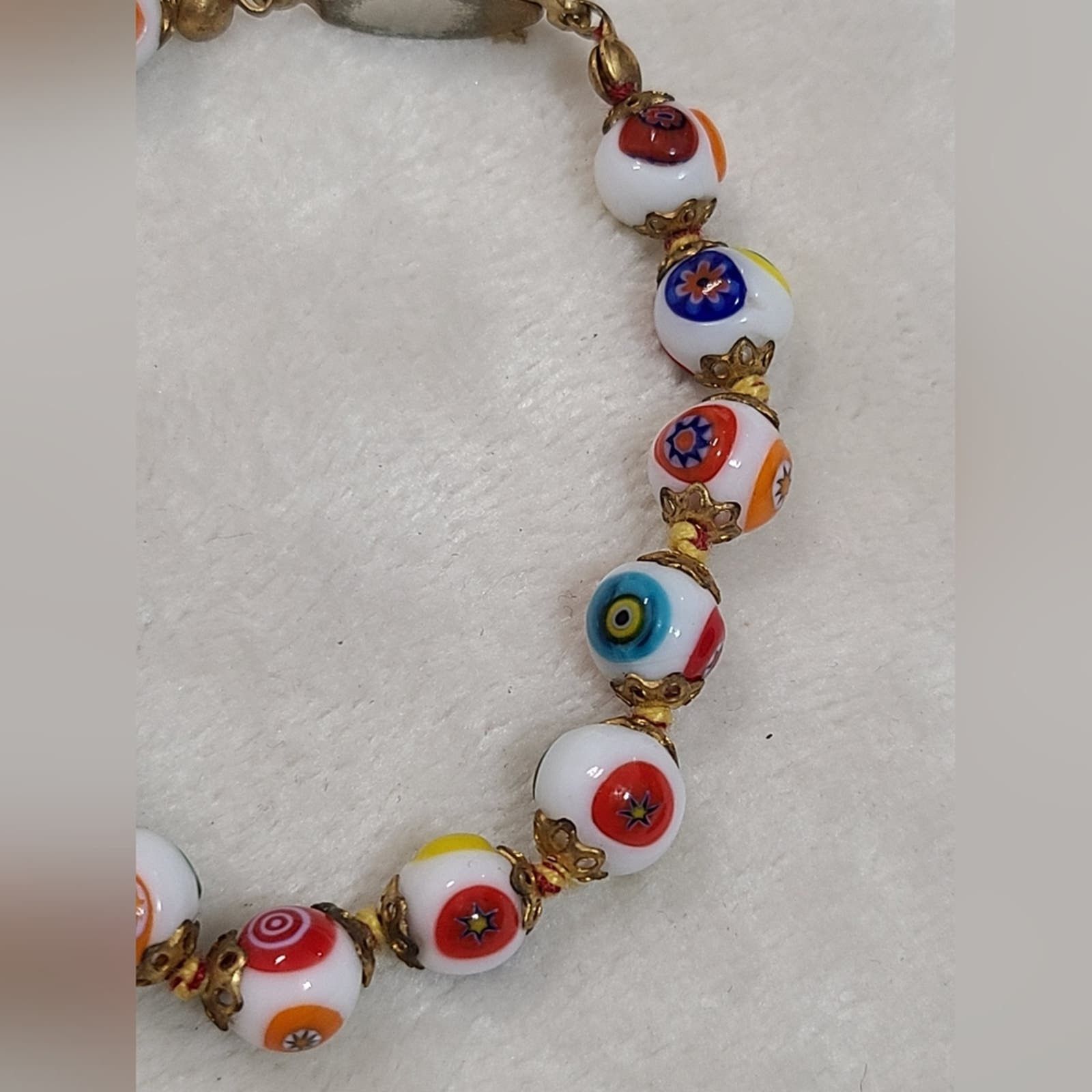 Murano Vintage Murano Millefiori Glass Beaded Bracelet Size ONE SIZE - 2 Thumbnail