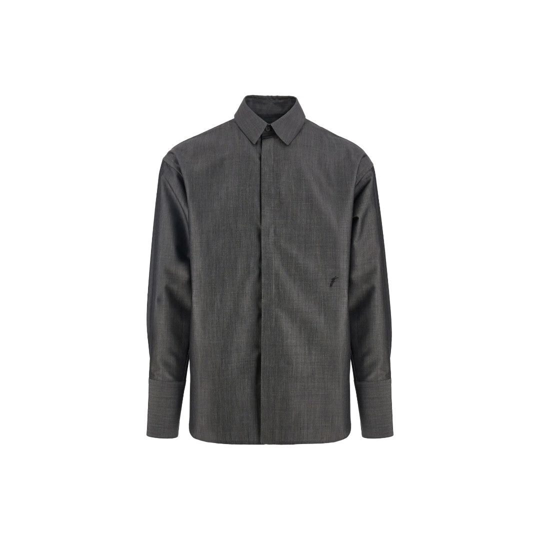 o1s1rm0126 Silk-blend Shirt in Dark Grey