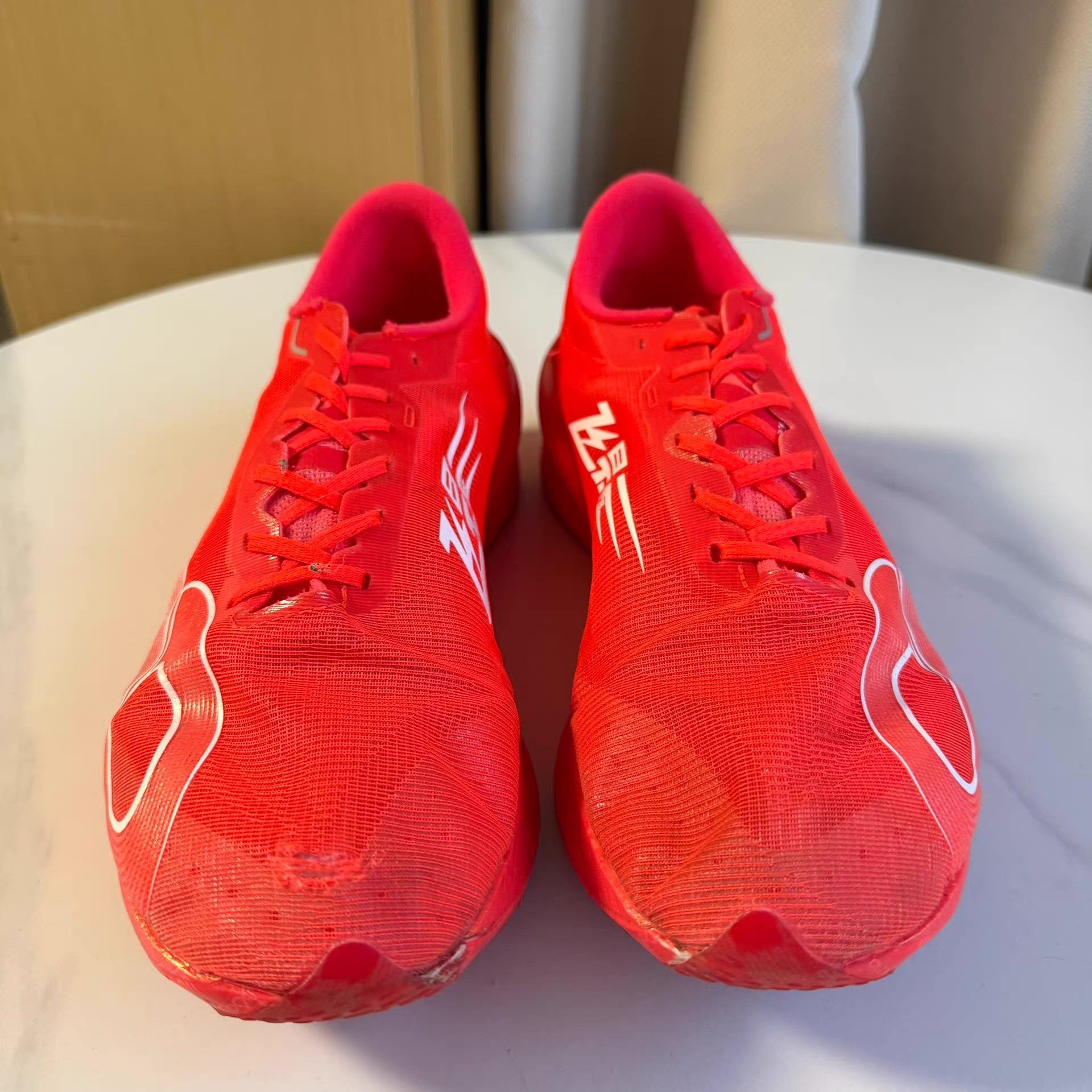 Nike Qiaodan Feiying PB 5.0, flame red, upper damaged Q10 Size US 11 / EU 44 - 2 Thumbnail