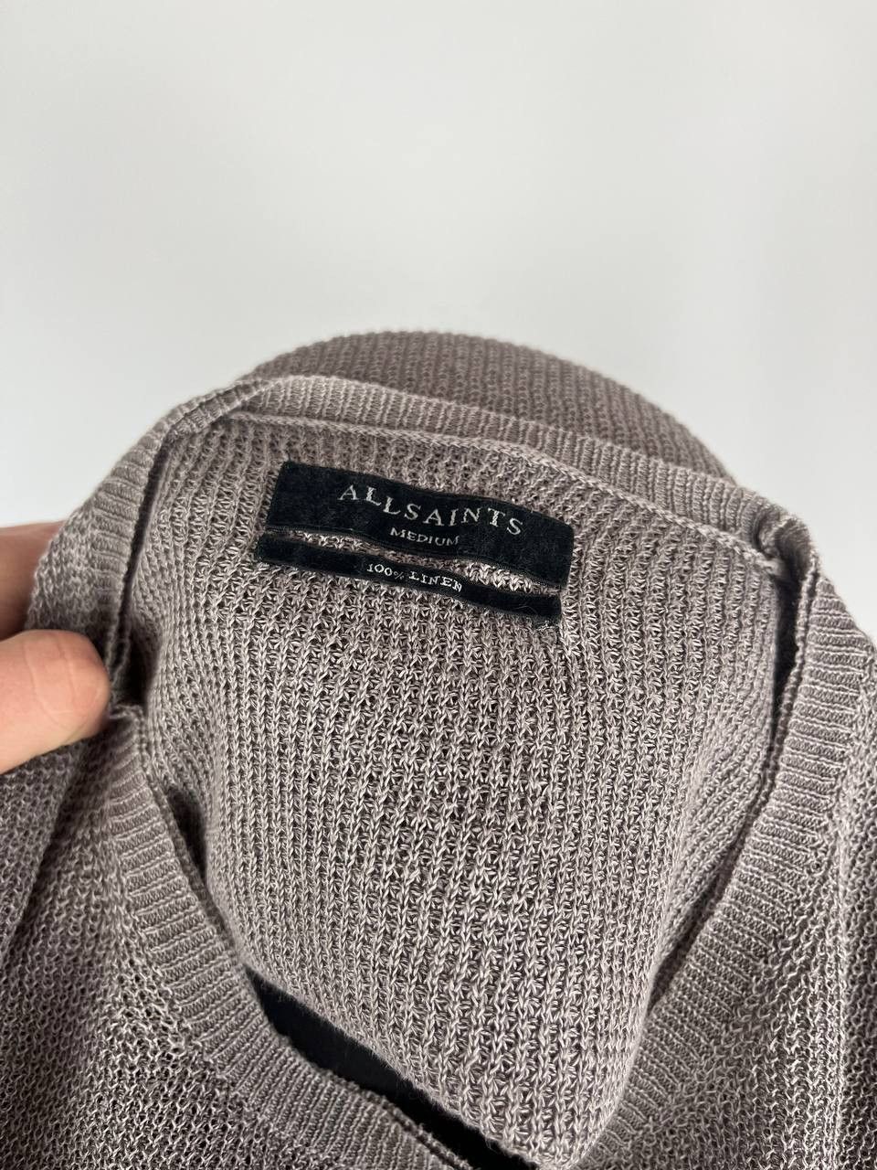 Allsaints × Designer All Saints 100% Linen Open Weave Crew Neck Sweater (0473) Size US M / EU 48-50 / 2 - 6 Thumbnail