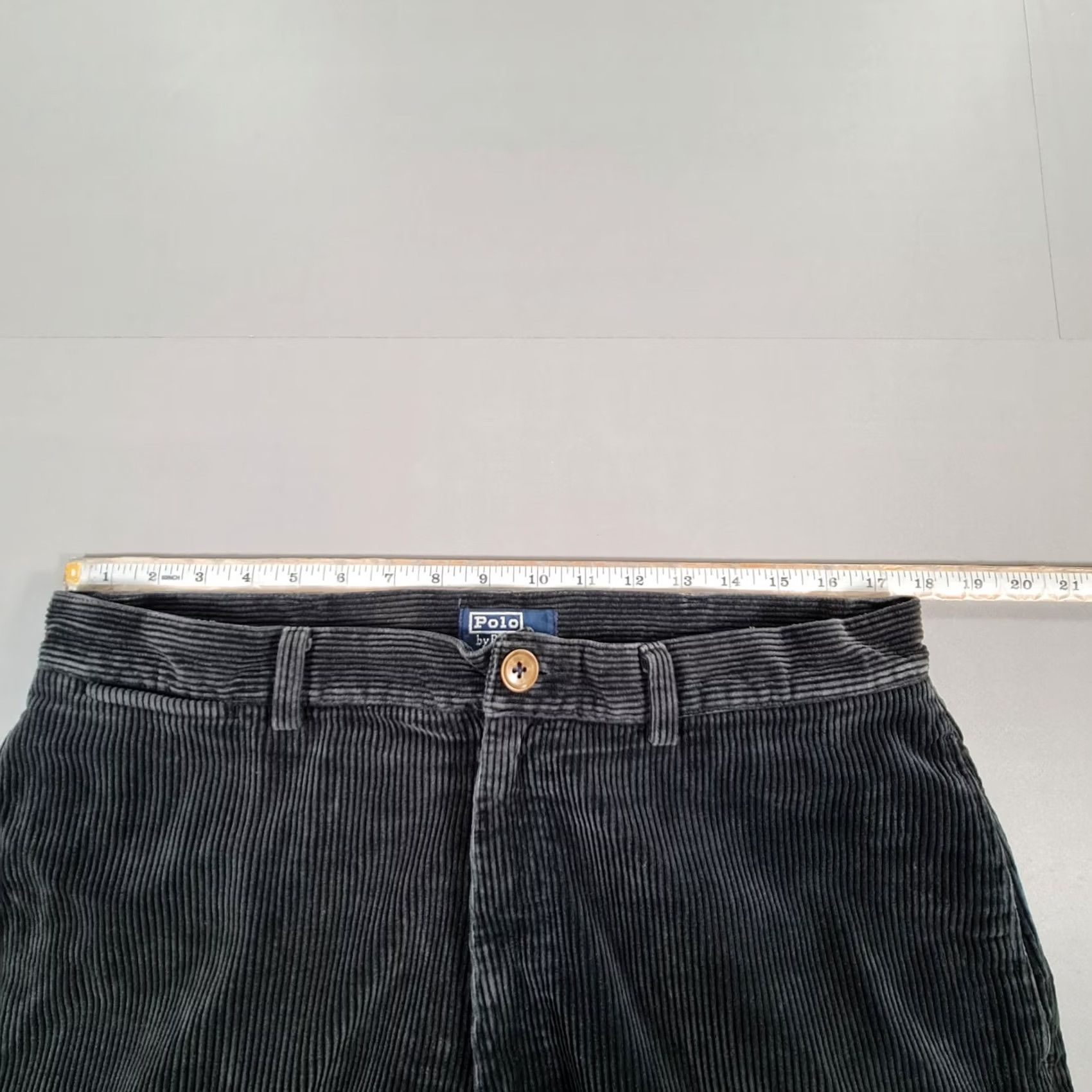 Polo Ralph Lauren VINTAGE Polo Ralph Lauren Trousers Mens W35 L32 Black Corduroy Made In USA Size US S / EU 44-46 / 1 - 6 Thumbnail