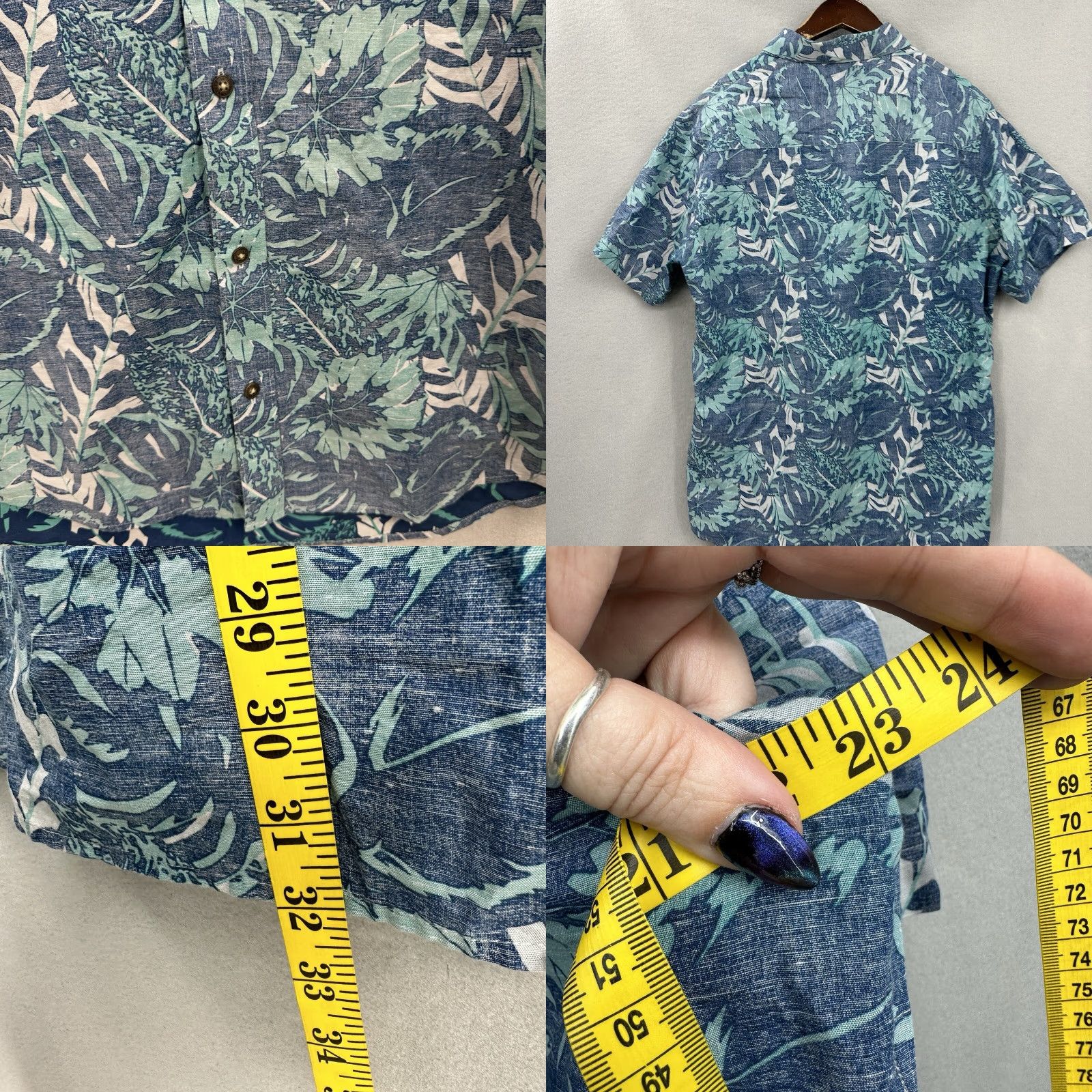 TravisMathew Travis Mathew Shirt Mens Large Blue Short Sleeve Hawaiian Floral Reverse Weave Shirt Mens Large Blue Hawaiian Floral Print Button-Up 90s Theme Mens Size US L / EU 52-54 / 3 - 8 Thumbnail