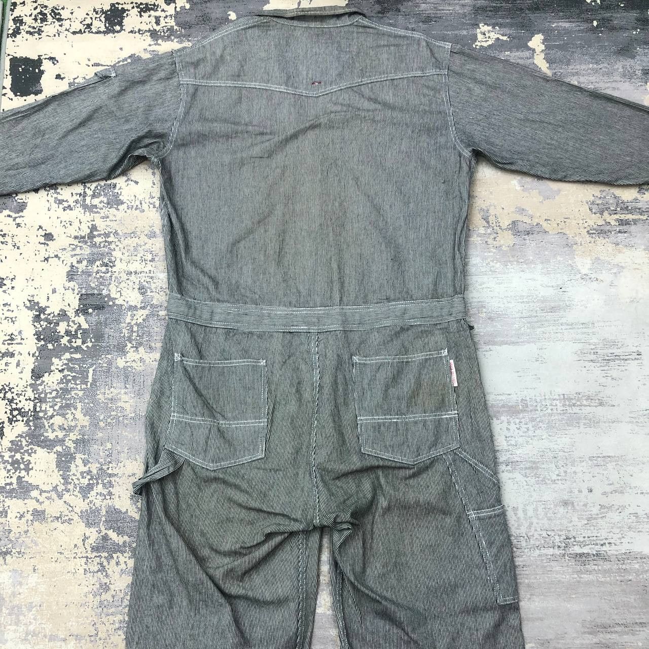 Hysteric Glamour × Japanese Brand P688 RIPPED HICKORY STRIPED GRACE ENGINEER'S COVERALLS Size US XL / EU 56 / 4 - 2 Thumbnail