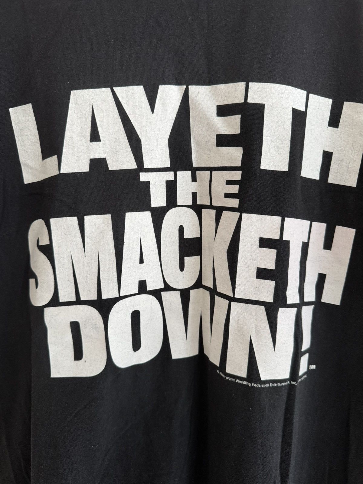 WWF Vtg WWF The Rock “Layeth The Smacketh Down” T-Shirt - Small Size US S / EU 44-46 / 1 - 3 Thumbnail