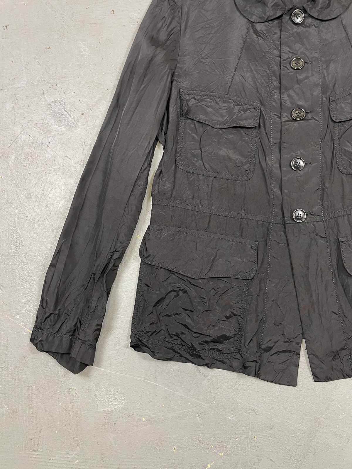 Comme des Garcons × Japanese Brand × Vintage Vintage Comme Des Garçon Black Peter Pan Collar Jacket Sz S Size S / US 4 / IT 40 - 3 Thumbnail
