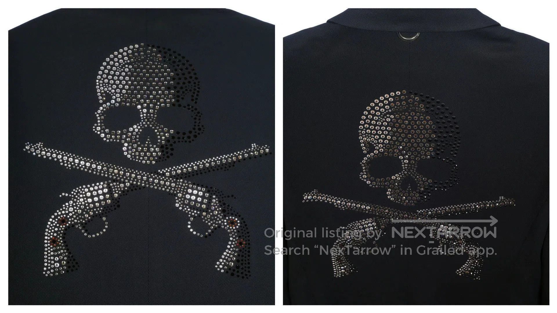 Mastermind Japan Black Skull & Cross Guns Crystal-Embellished Blazer. Size US M / EU 48-50 / 2 - 7 Thumbnail