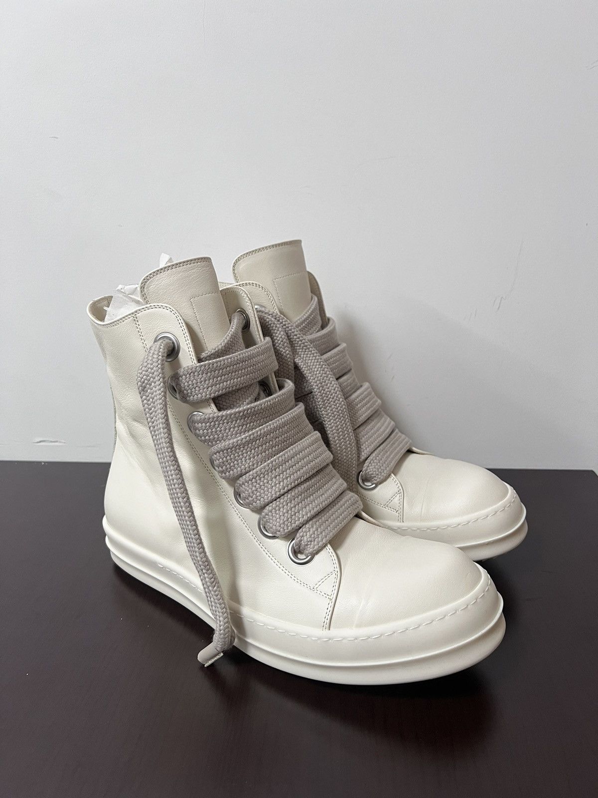 Rick Owens Rick Owens SS23 EDFU Leather Jumbo Laces Sneakers New 44 Size US 11 / EU 44 - 5 Thumbnail