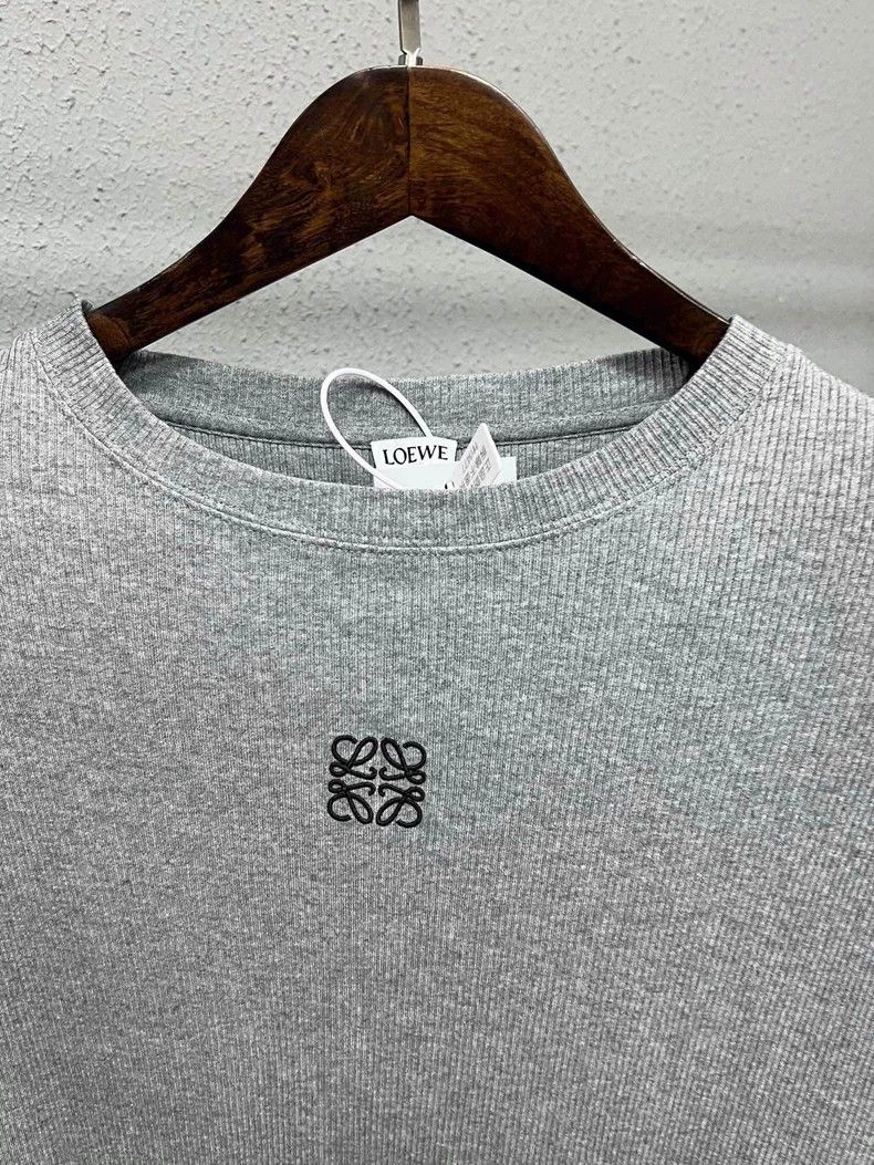 Loewe LOEWE Gray knitted long-sleeved shirt with an embroidered Size S / US 4 / IT 40 - 3 Thumbnail