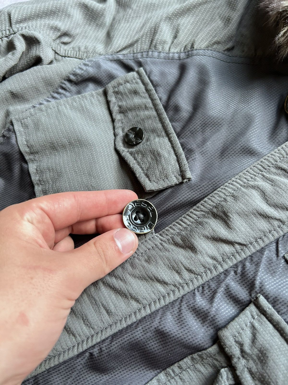 Japanese Brand Vintage Diesel Black/Gold Japanese Brand parkas jacket Size L / US 10 / IT 46 - 5 Thumbnail