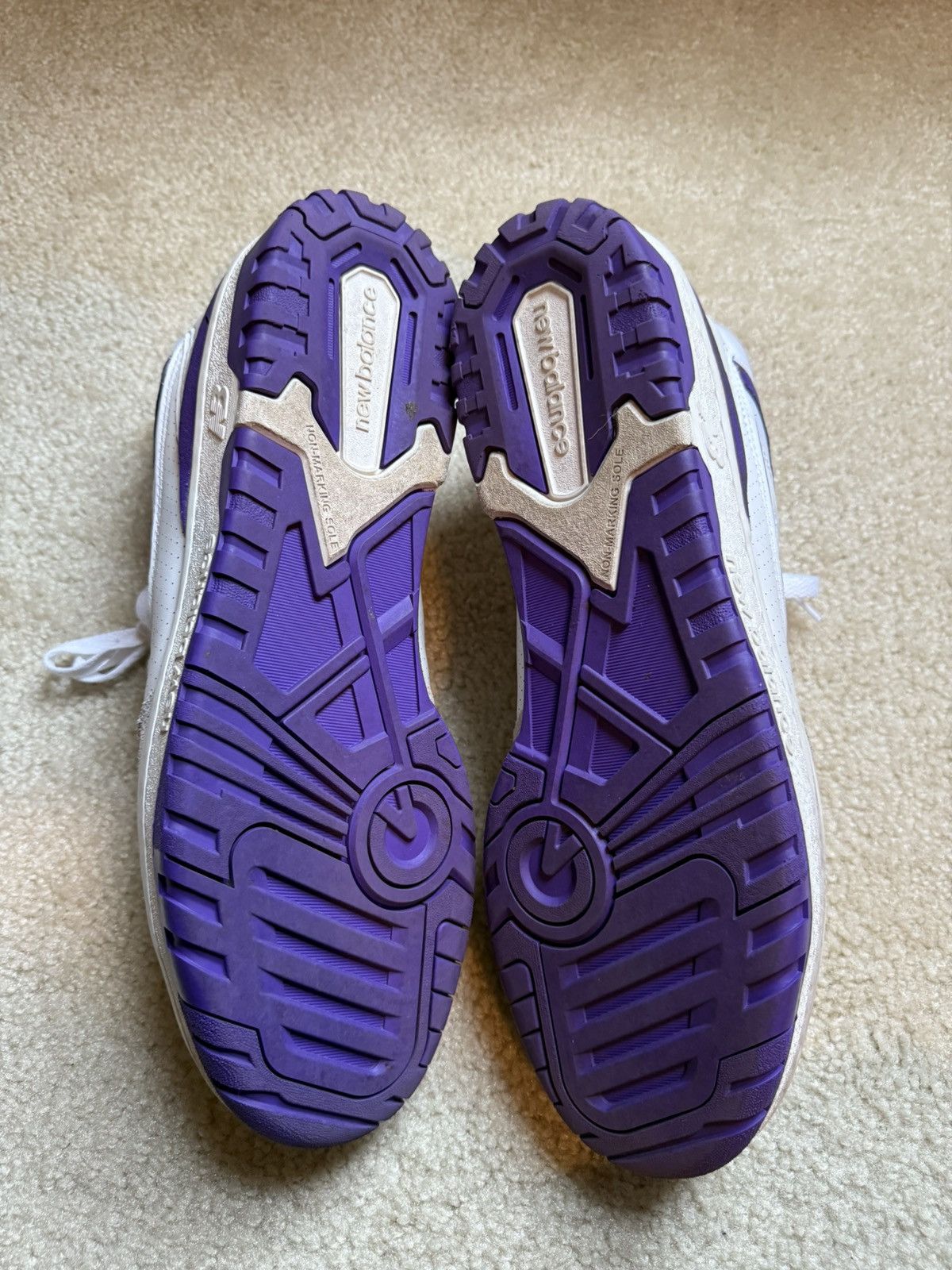 New Balance New Balance 550 White/Purple – Size 12 – With Box Size US 12 / EU 45 - 4 Thumbnail