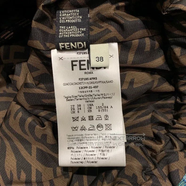 Fendi Fendi Letter Print Detachable Sleeve Hooded Long Sleeve Co Size XXS / US 00 / IT 34 - 4 Thumbnail