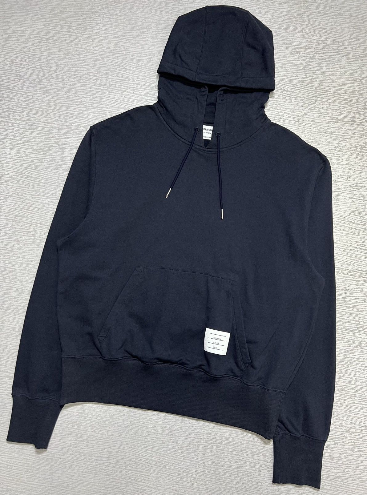 Thom Browne Thom Browne - Navy Blue Pullover Hoodie Size US L / EU 52-54 / 3 - 4 Thumbnail