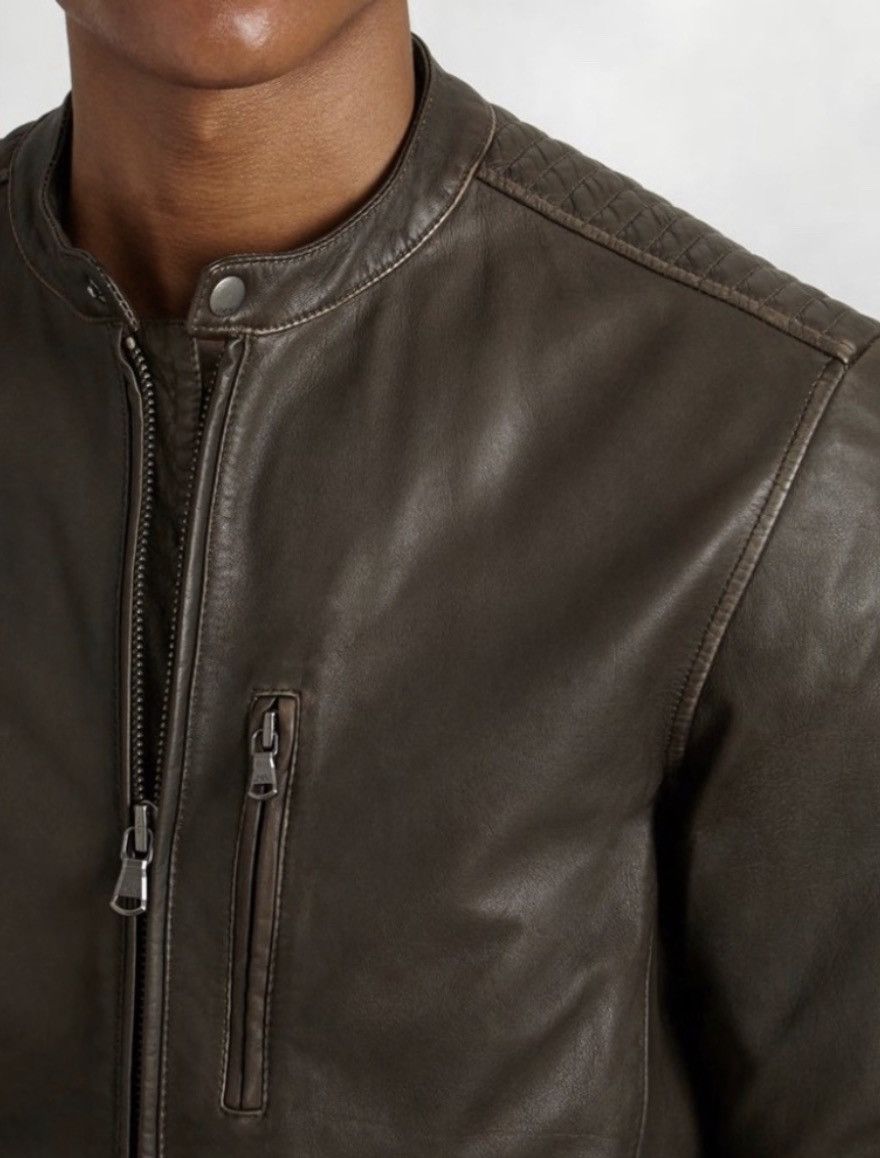 John Varvatos Leather Racer Jacket. Medium Size US S / EU 44-46 / 1 - 12 Thumbnail
