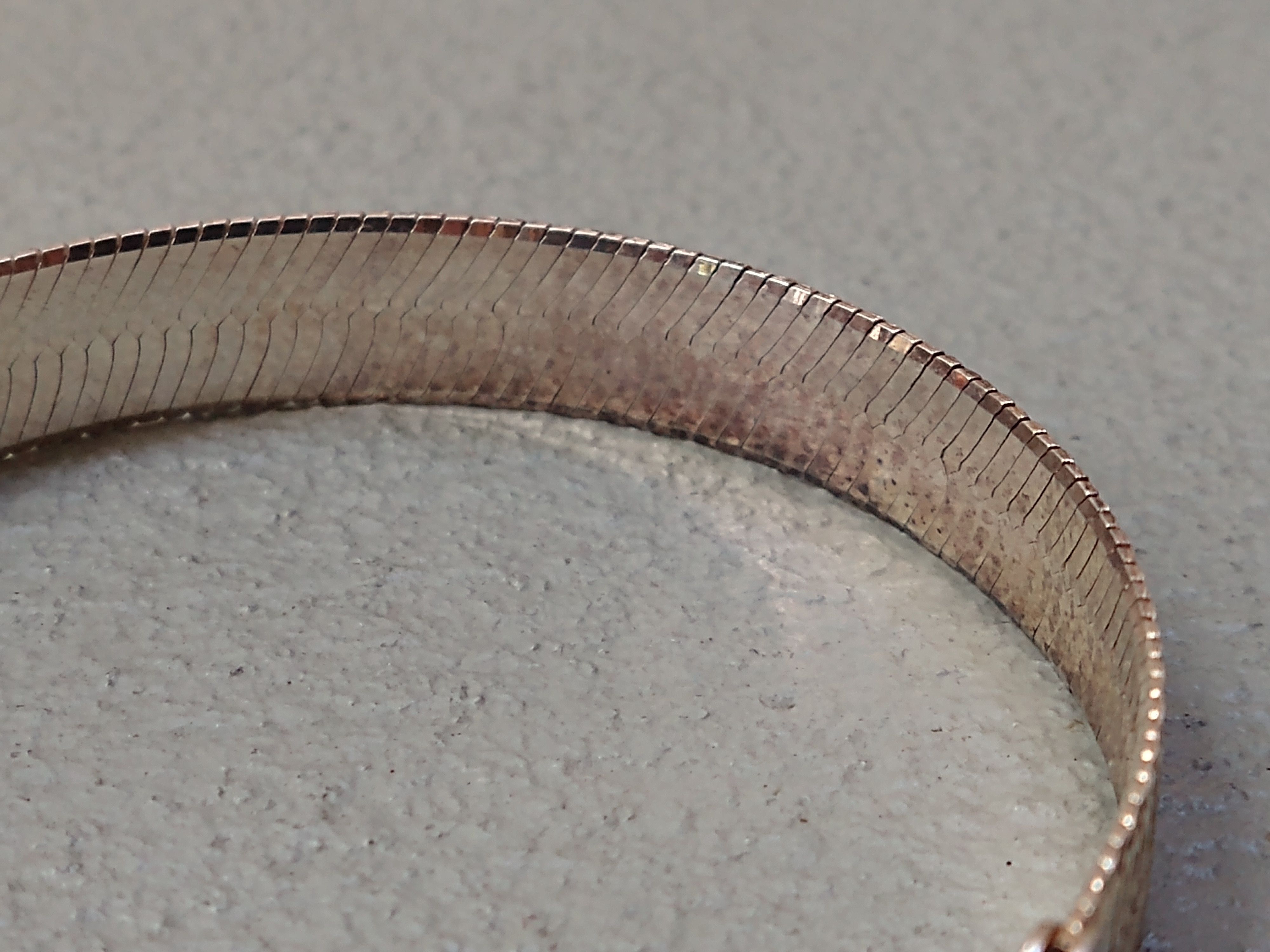 Vintage Sterling Silver Bracelet Herringbone Snake Chain