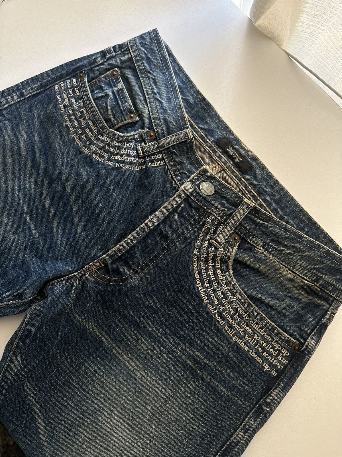 Undercover SS09 Patti Smith “Neoboy” Poem Denim Size US 30 / EU 46 - 4 Thumbnail