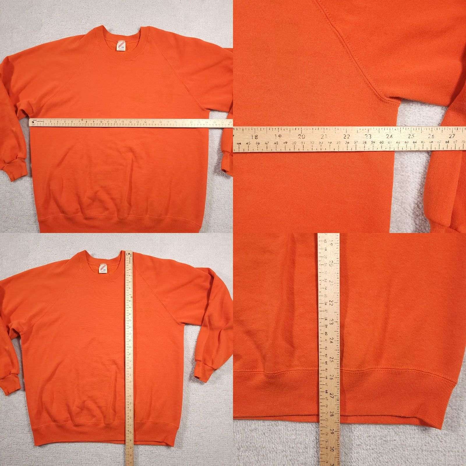 Jerzees VINTAGE JERZEES Orange Crewneck Sweatshirt Adult 2X Long Sleeve Sweatshirt Unisex Adults Mens Womens Orange Crewneck 2X Long Sleeve USA Pattern Solid Size US XXL / EU 58 / 5 - 8 Thumbnail
