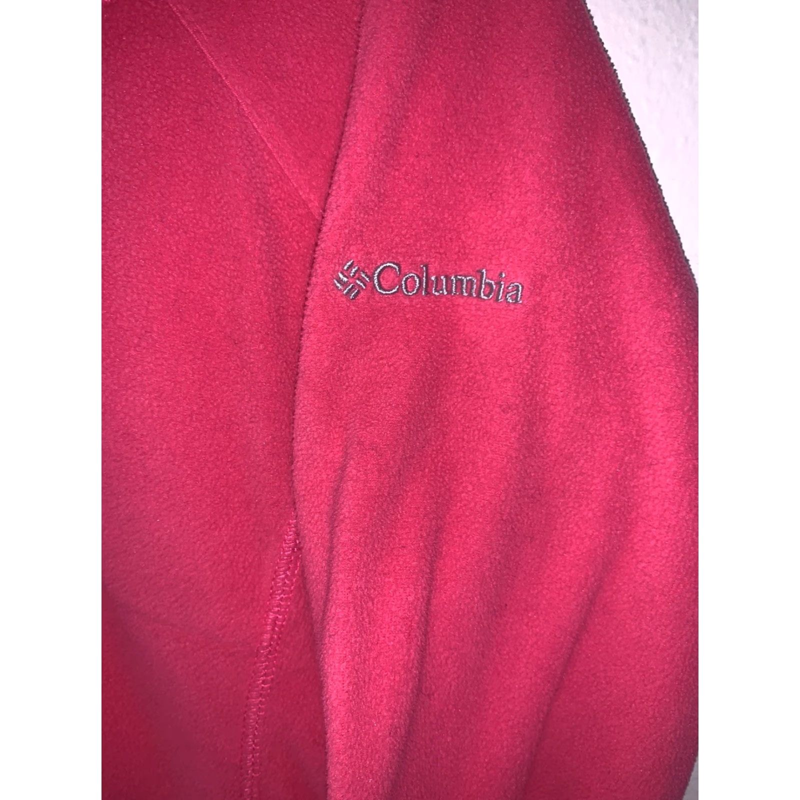 Vintage Columbia Womens Jacket Fleece Zip Pink S Regular Polyester Solid Logo Zip Modern Mens? Size S / US 4 / IT 40 - 3 Thumbnail