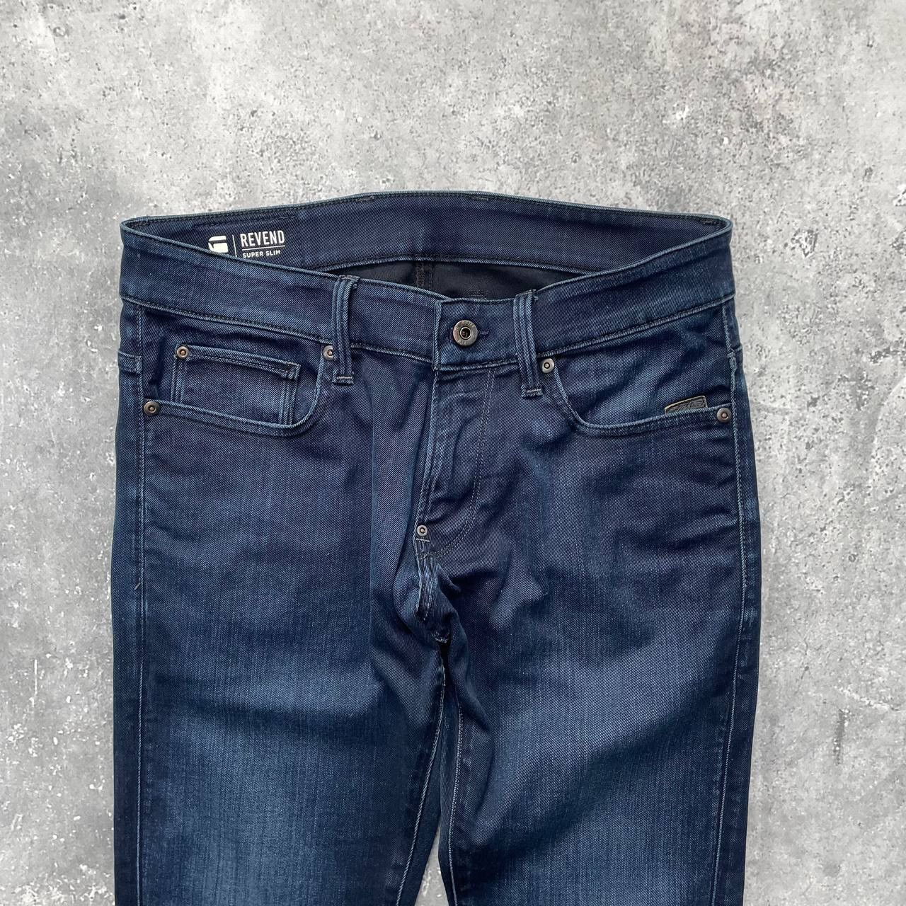 G-Star G-Star Raw Revend Super Slim Stretch Jeans Blue Dark Aged Size US 32 / EU 48 - 4 Thumbnail