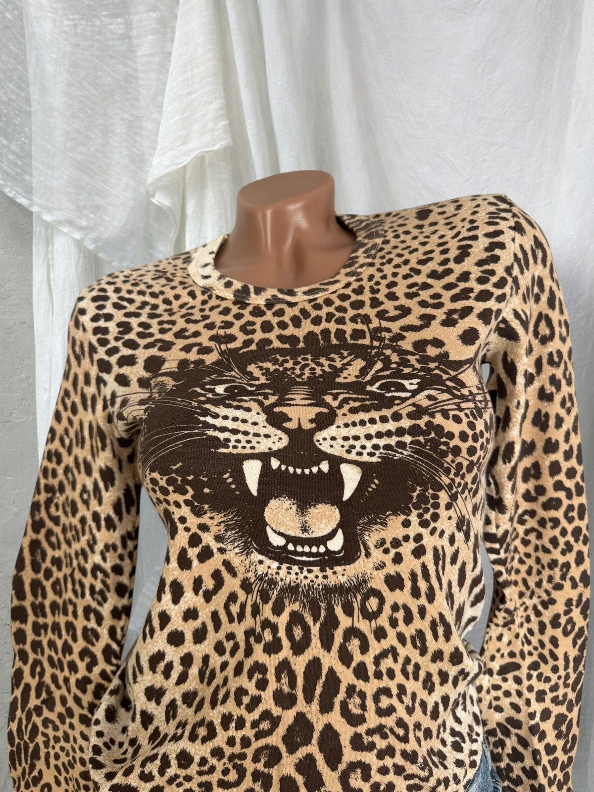 Hysteric Glamour 2000’s Aesthetic Super Sexy Leopard Printed Long Sleeve Top Size S / US 4 / IT 40 - 2 Thumbnail