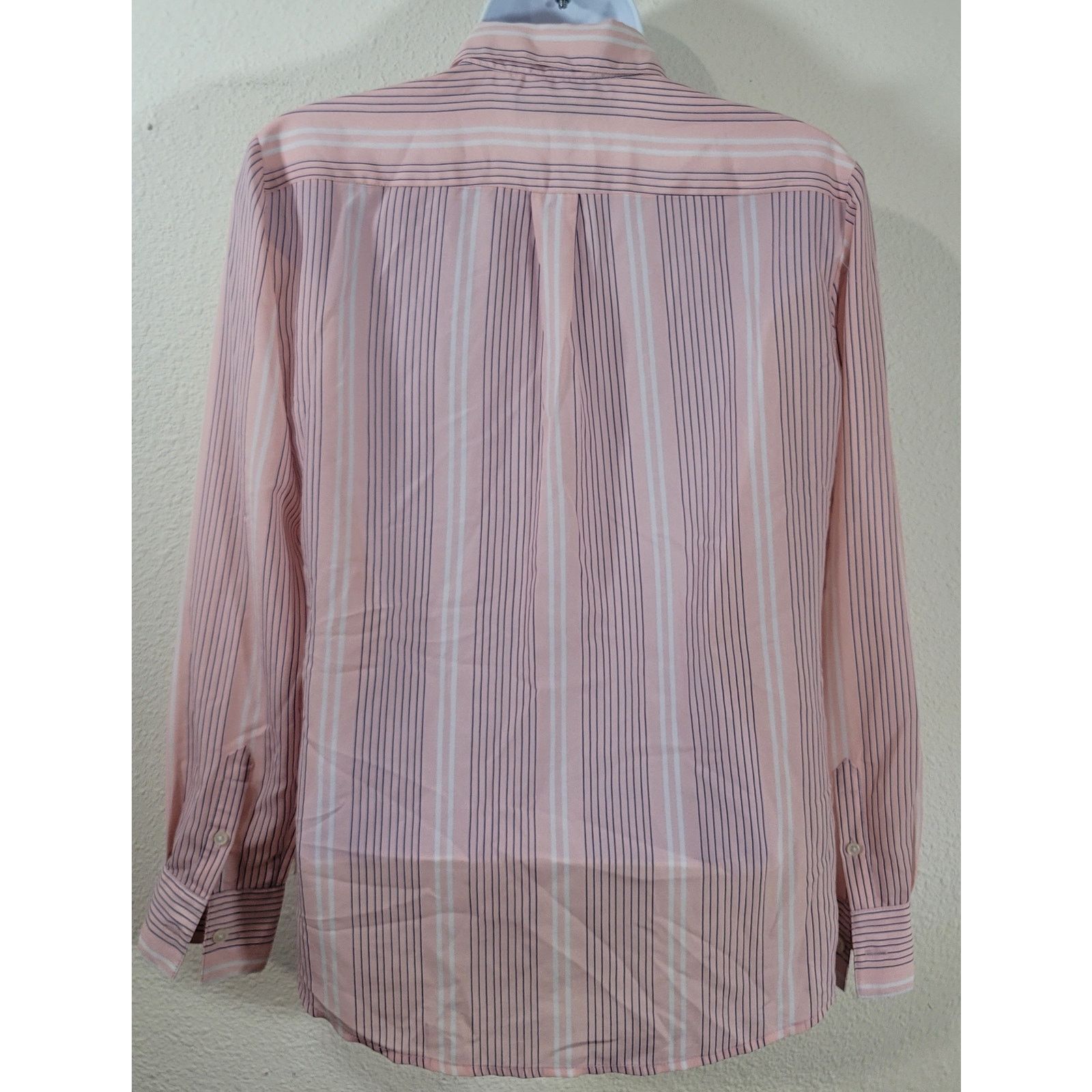 Banana Republic Banana Republic Pink Blue Striped Button Up Top XS Petite Size XS / US 0-2 / IT 36-38 - 2 Thumbnail