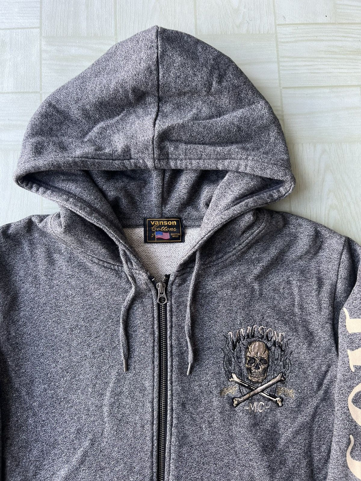 Mastermind Japan × Vanson Leathers Vanson Leathers Skulls Flame Sleeve "Trails Freedom" Hoodie Size US M / EU 48-50 / 2 - 6 Thumbnail
