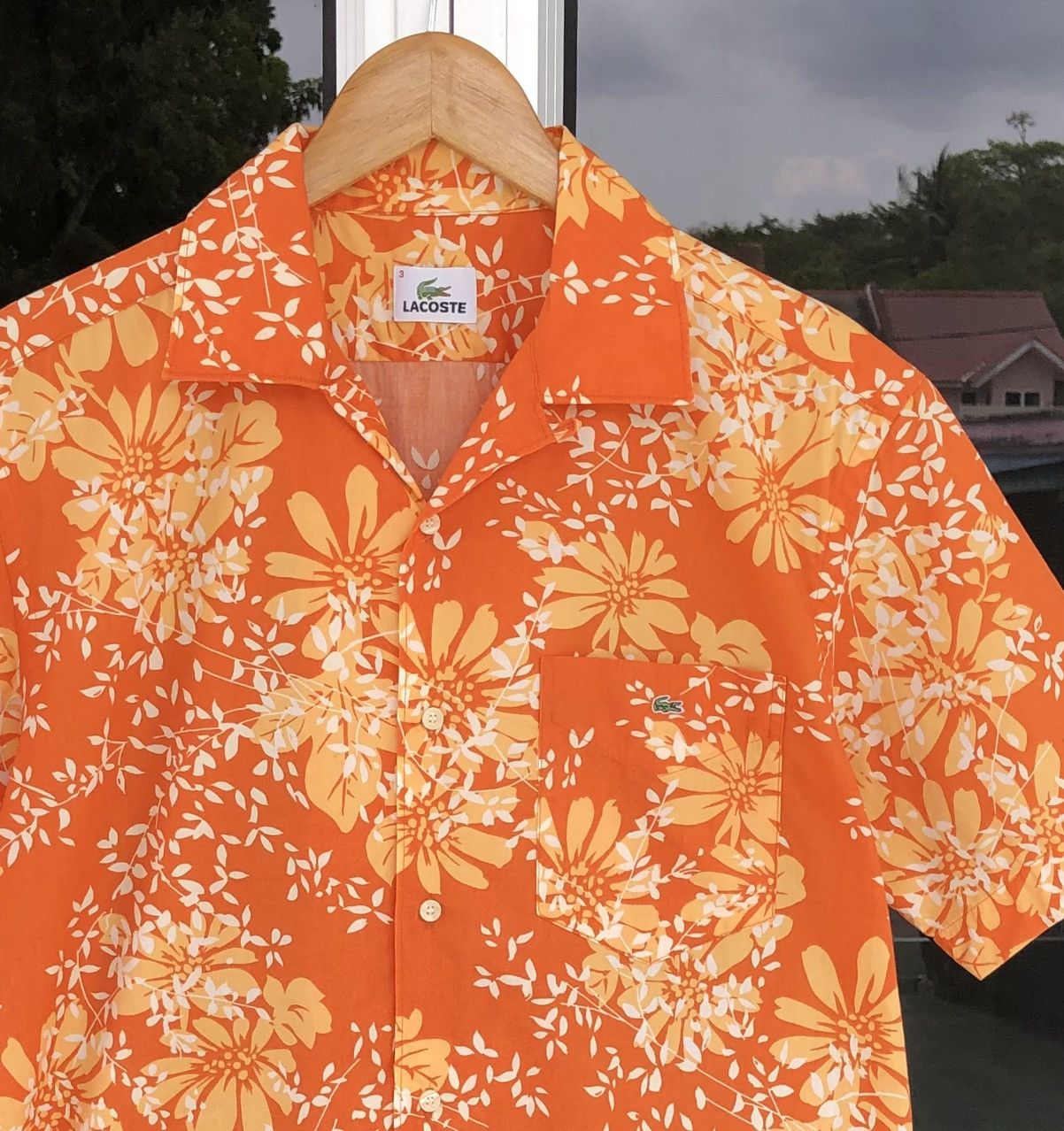 Lacoste LACOSTE Botanical Pattern Open Collar Shirt Aloha Size US M / EU 48-50 / 2 - 2 Thumbnail