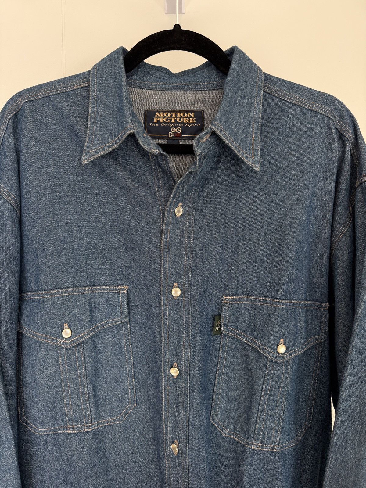 Vintage Denim Shirt Size US L / EU 52-54 / 3 - 1 Thumbnail