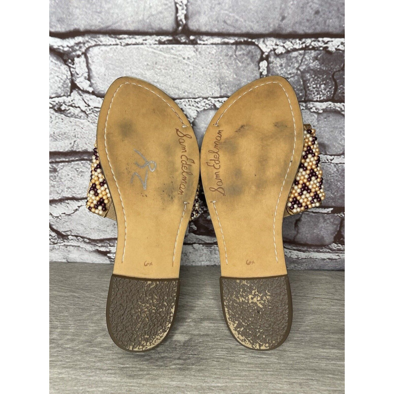 Sam Edelman Sam Edelman Gunner 3 Peach Pearl Beaded Multi Sandals Women’ Size US 6.5 / IT 36.5 - 8 Thumbnail