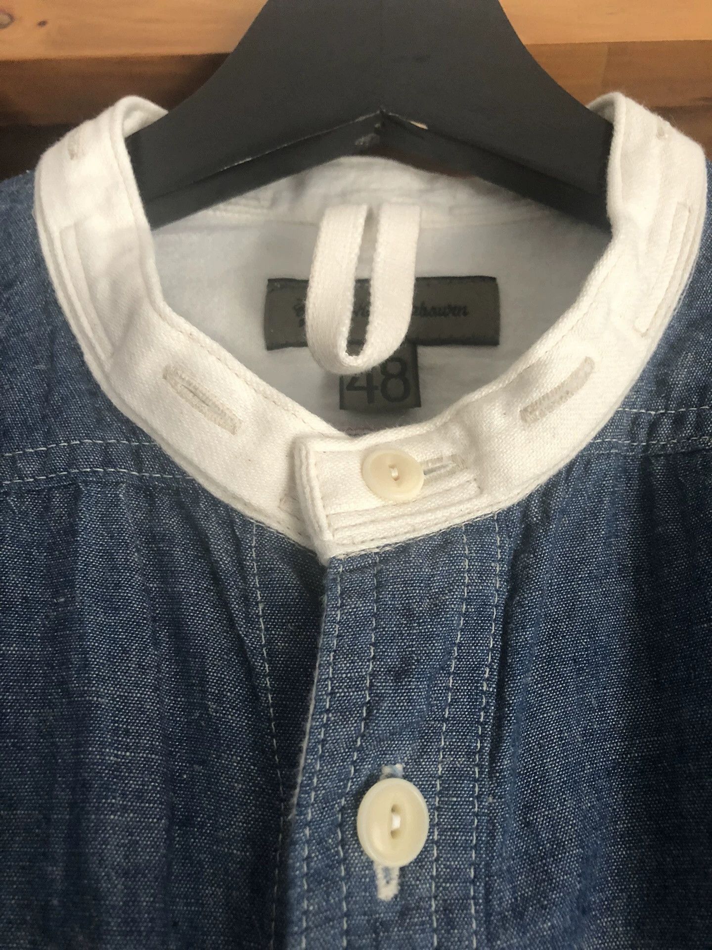 Nigel Cabourn Nigel Cabourn Indigo Dyed Selvedge Shirt Size US M / EU 48-50 / 2 - 4 Thumbnail
