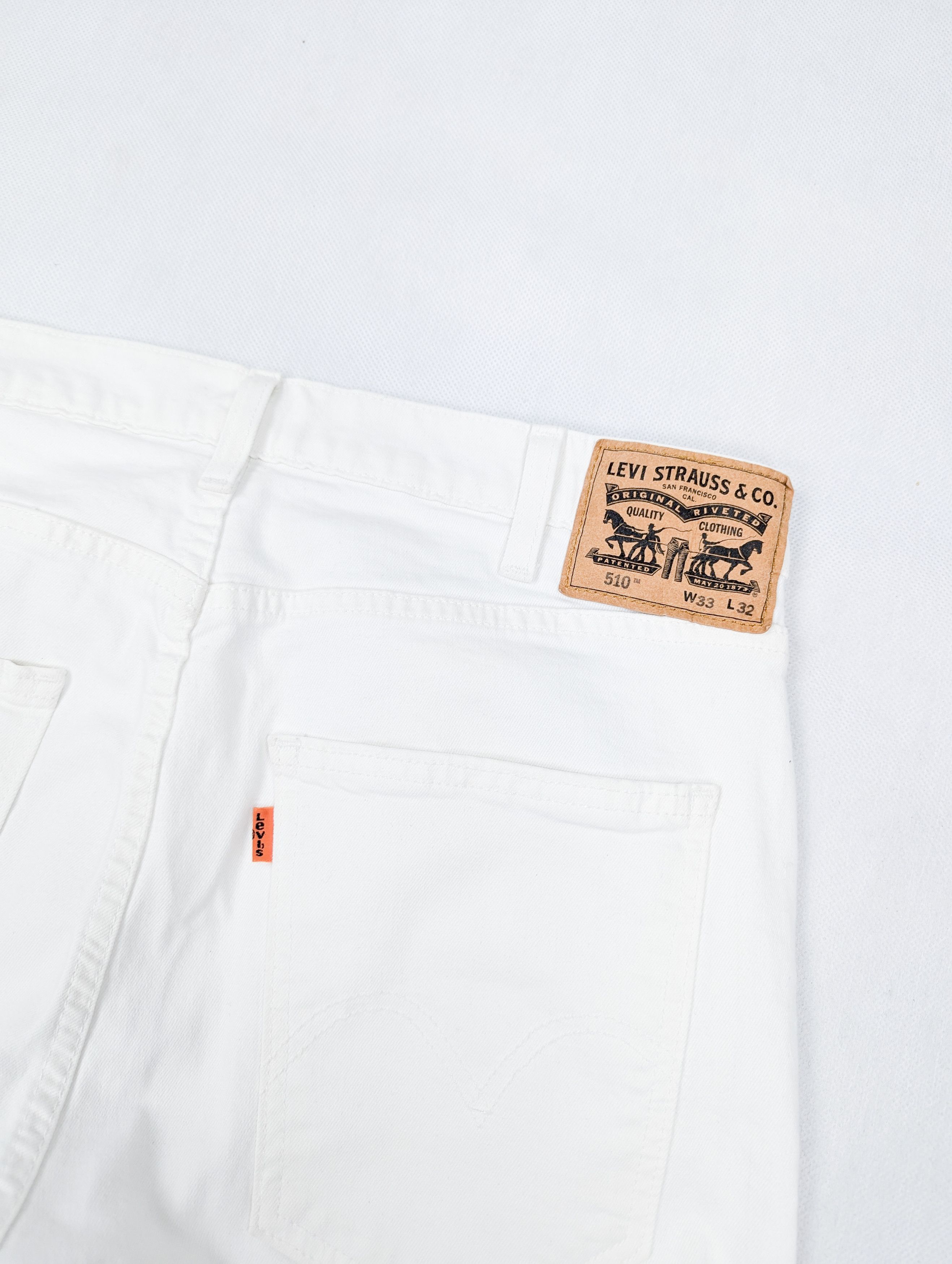 Levi's LEvi's orange tab 510 33/32 white jeans denim Size US 33 - 4 Thumbnail