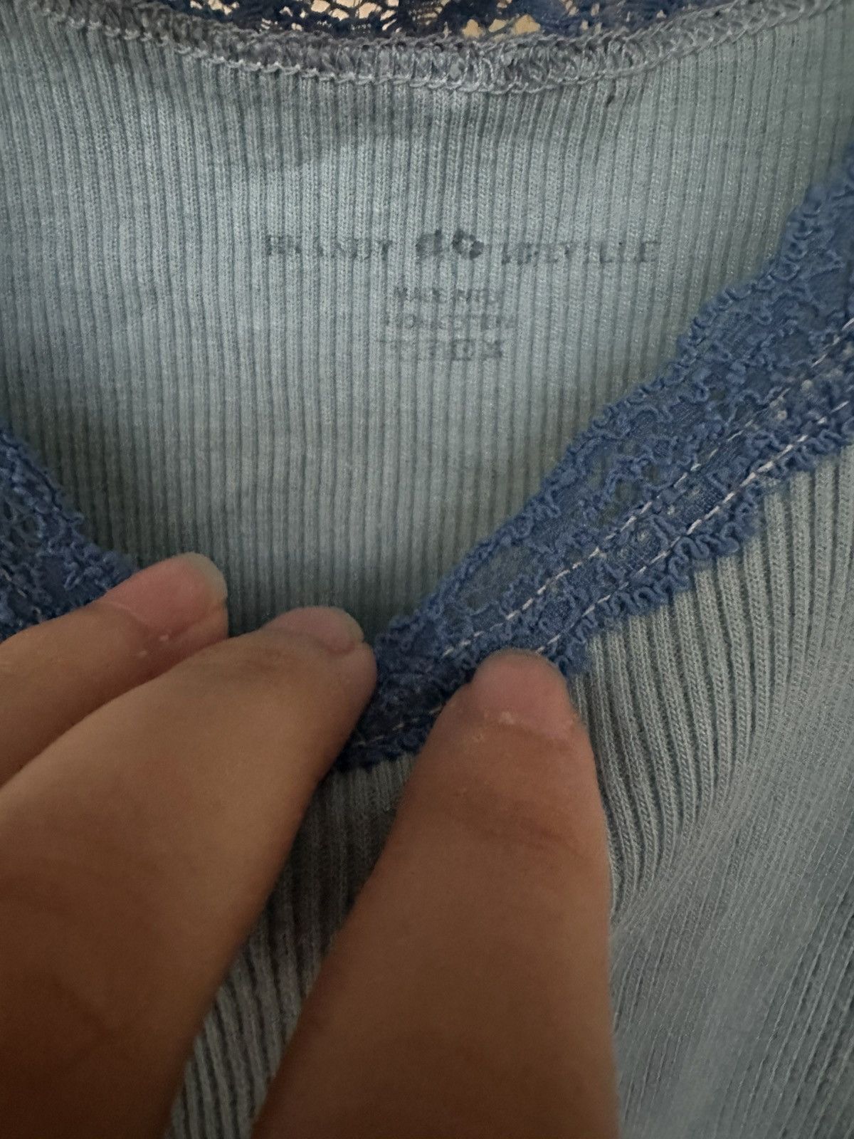 Brandy Melville Blue lace Brandy Melville tank top Size ONE SIZE - 2 Thumbnail