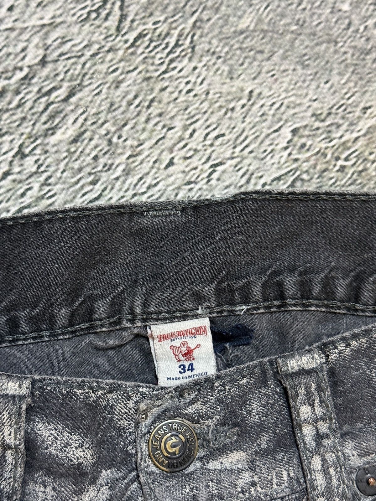 True Religion True Religion black dark grey black painted jeans Ricky Size US 34 / EU 50 - 10 Thumbnail