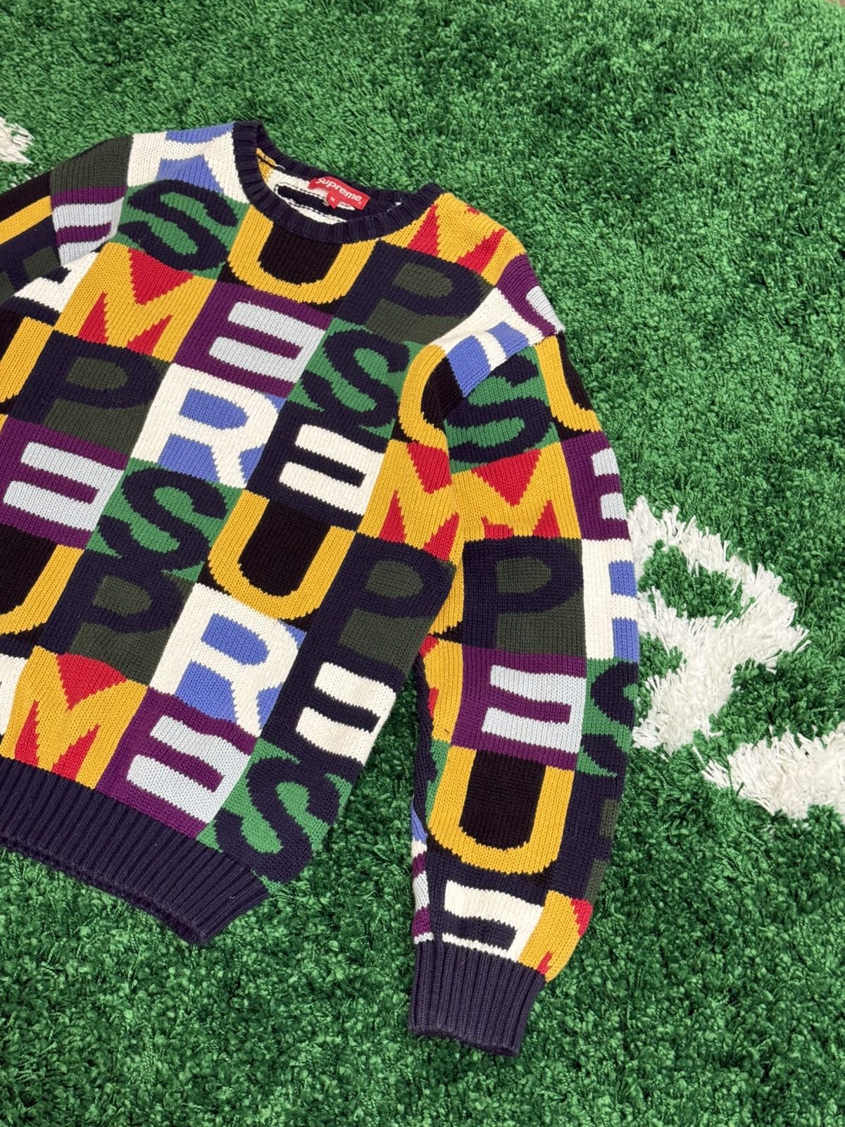 Supreme Supreme Big Letters Knit Sweater FW18 Alphabet Size US M / EU 48-50 / 2 - 2 Thumbnail