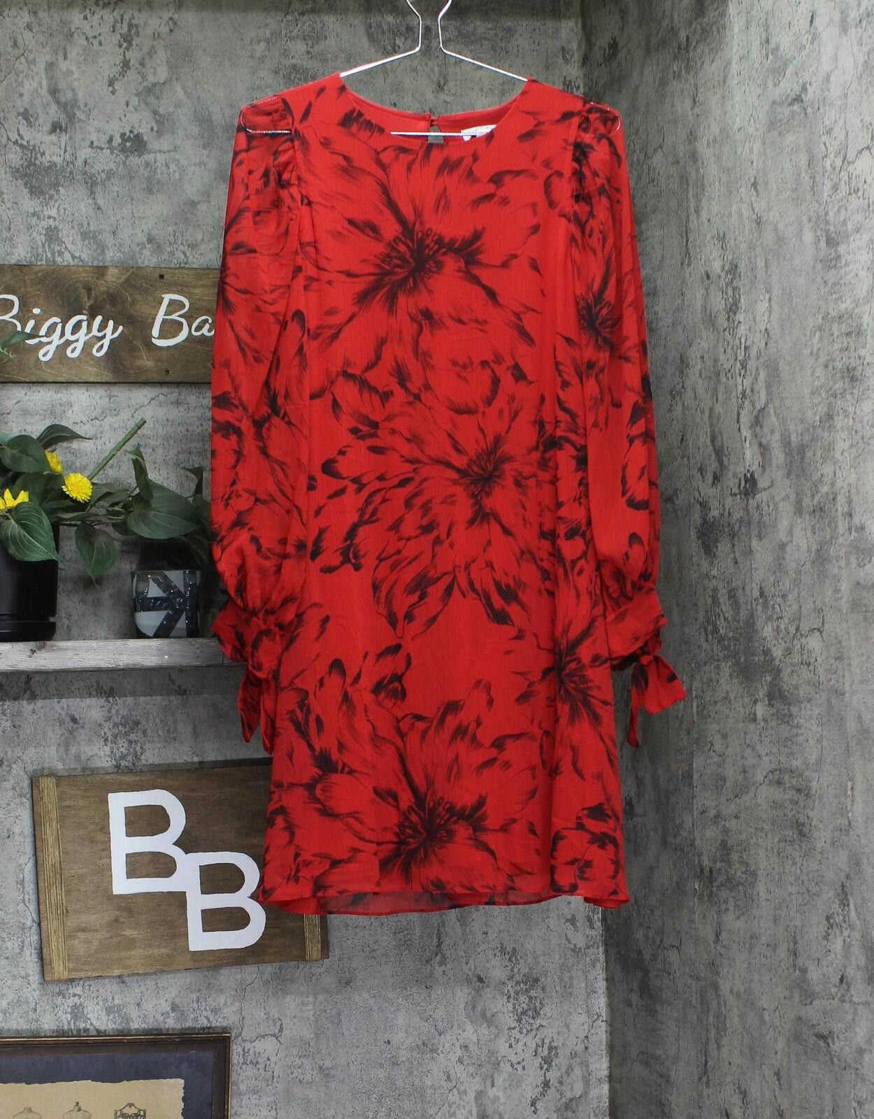 Calvin Klein Nwt Calvin Klein Sheer Jewel Neck Shift Dress Red / Black 6 Size M / US 6-8 / IT 42-44 - 1 Thumbnail