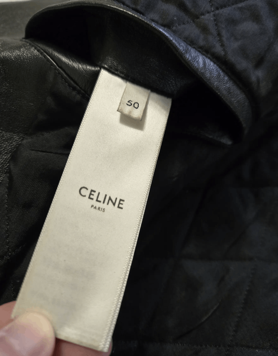 Celine × Hedi Slimane Leather Jacket Cafe Racer 50 Size US M / EU 48-50 / 2 - 7 Thumbnail