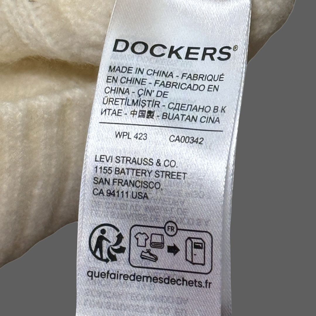 Dockers Dockers Merino Wool Blend Regular Fit Sweater Cream Large Size US M / EU 48-50 / 2 - 7 Thumbnail