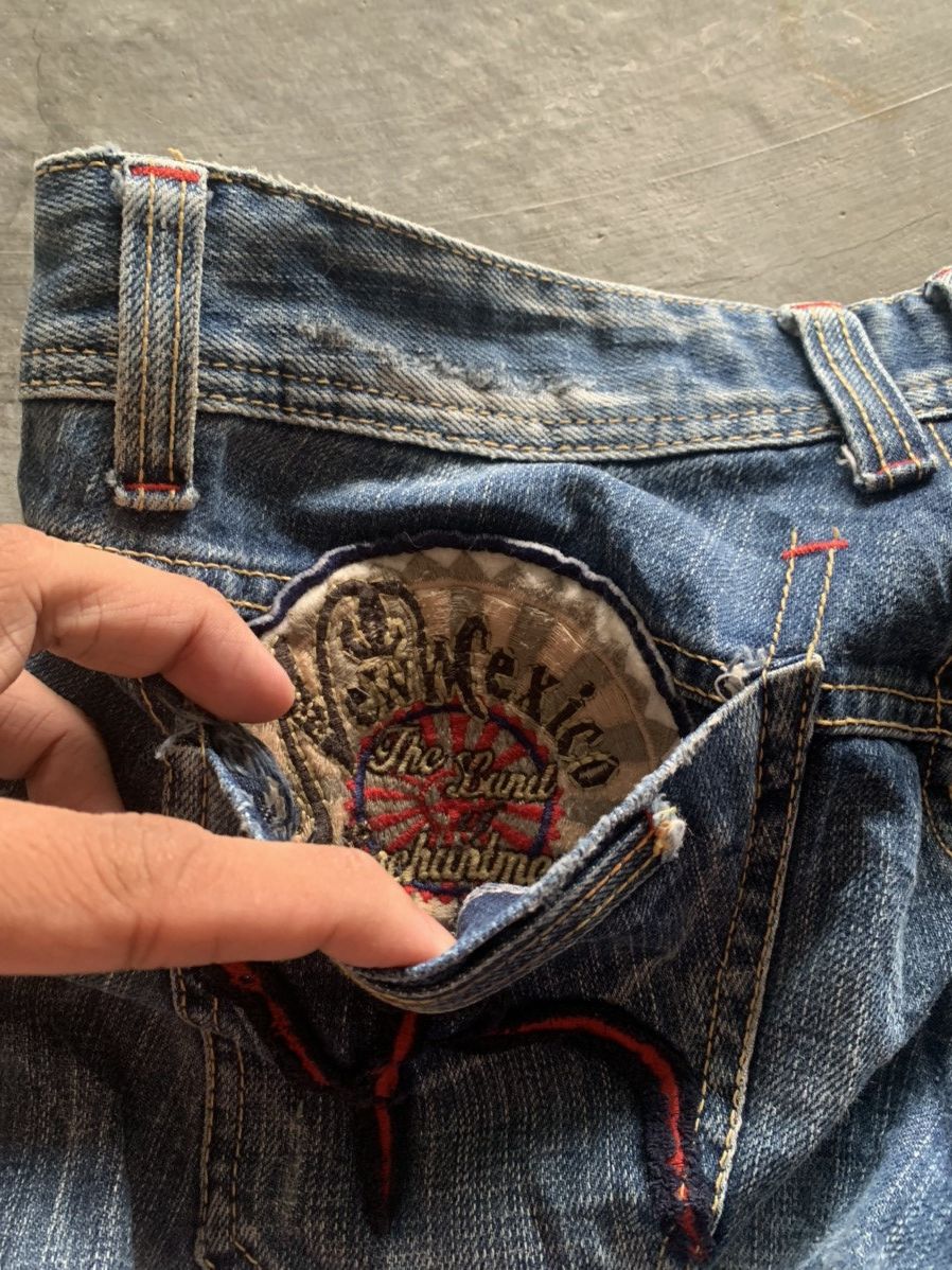 If Six Was Nine × Le Grande Bleu (L.G.B.) flare vintage y2k embroidery japanese denim red pepper Size 30" / US 8 / IT 44 - 18 Thumbnail
