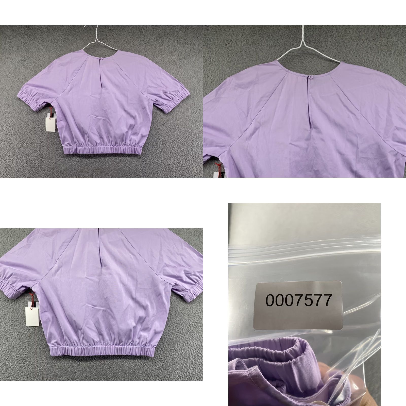 Vintage VINTAGE Open Edit Purple Elastic Crop Short Sleeve Top Womens M NEW Size M / US 6-8 / IT 42-44 - 8 Thumbnail