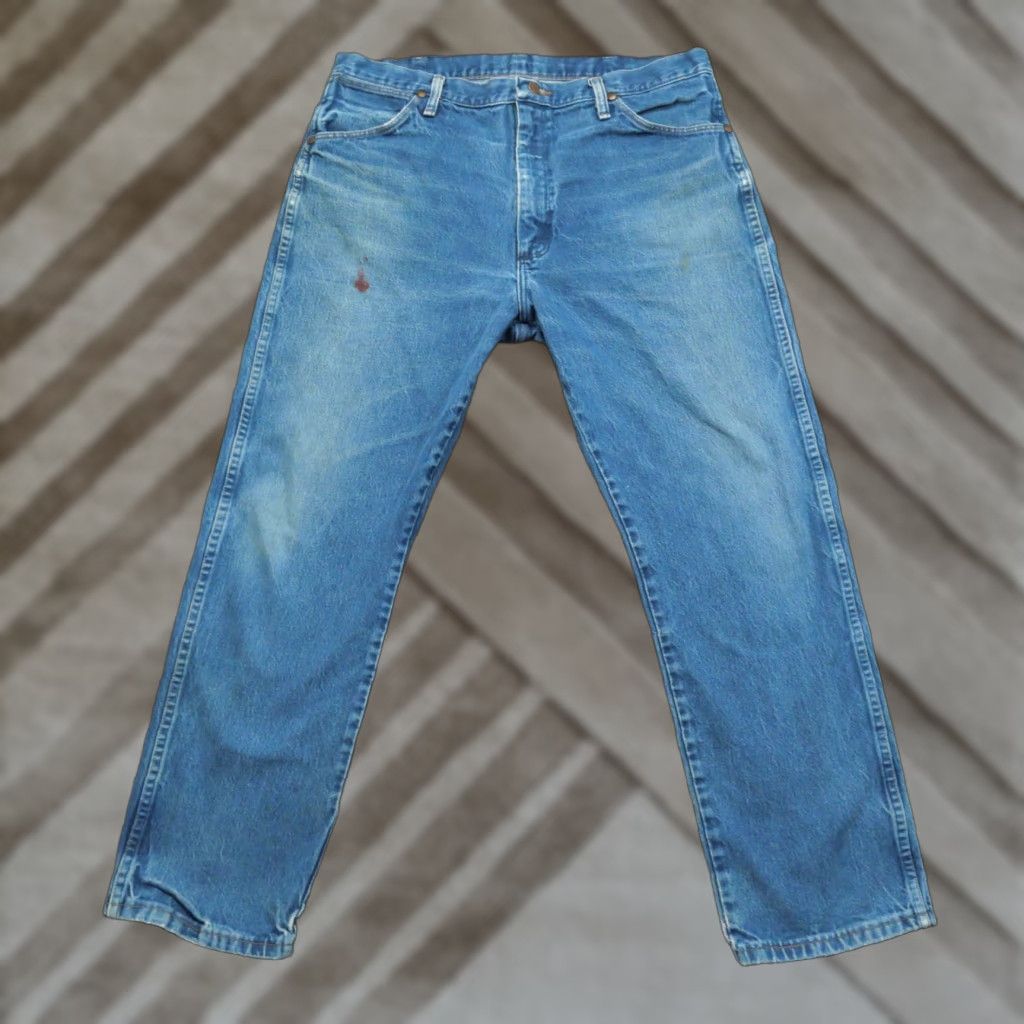 Wrangler VINTAGE Wrangler Jeans Mens 36x30 Denim Cowboy Cut Distressed 13MWZPW 5-Pocket Design Cowboy Gear Mens Size US 36 / EU 52 - 1 Thumbnail