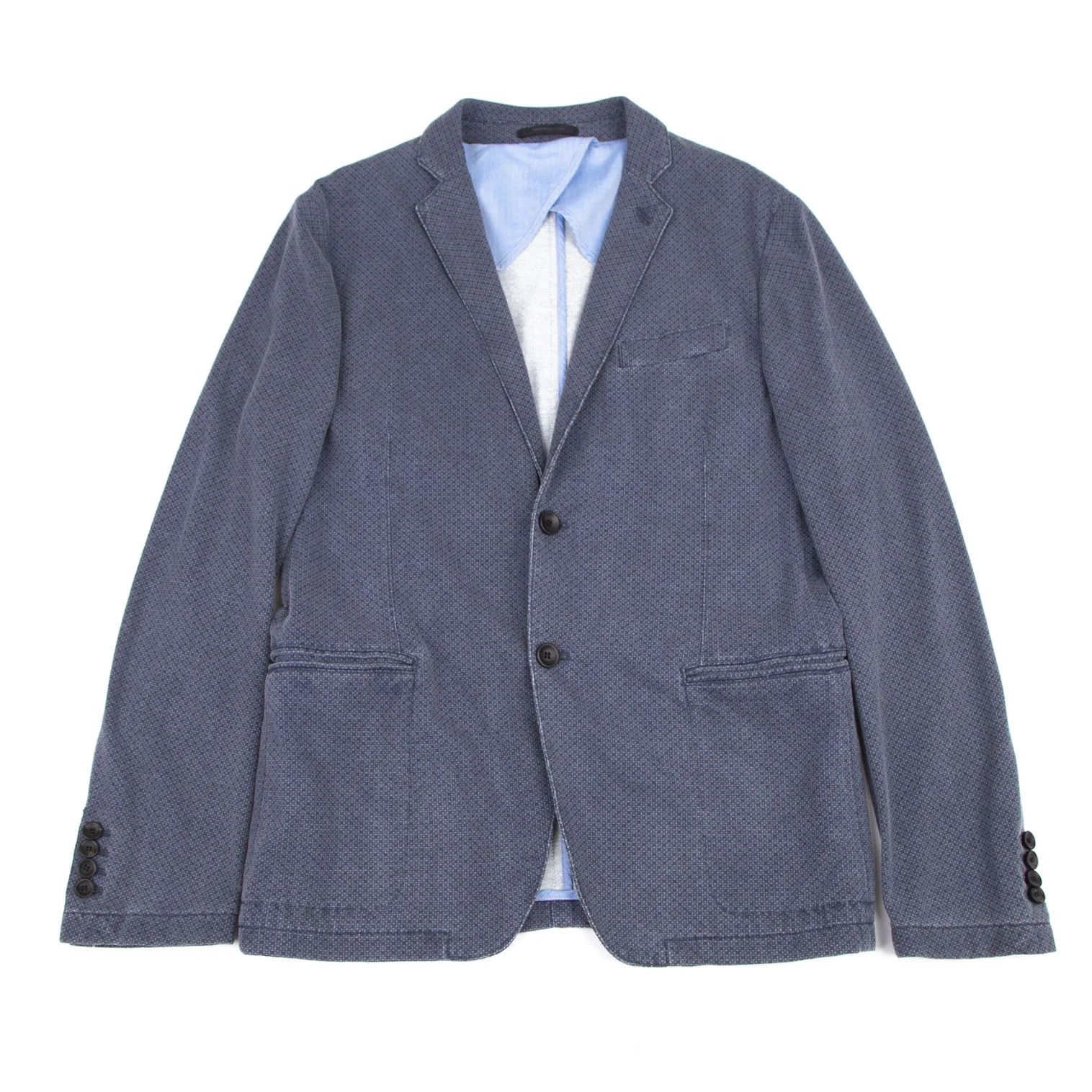 Armani Collezioni Cotton 2B Tailored Jacket in Navy Size 50 Size US M / EU 48-50 / 2 - 1 Thumbnail