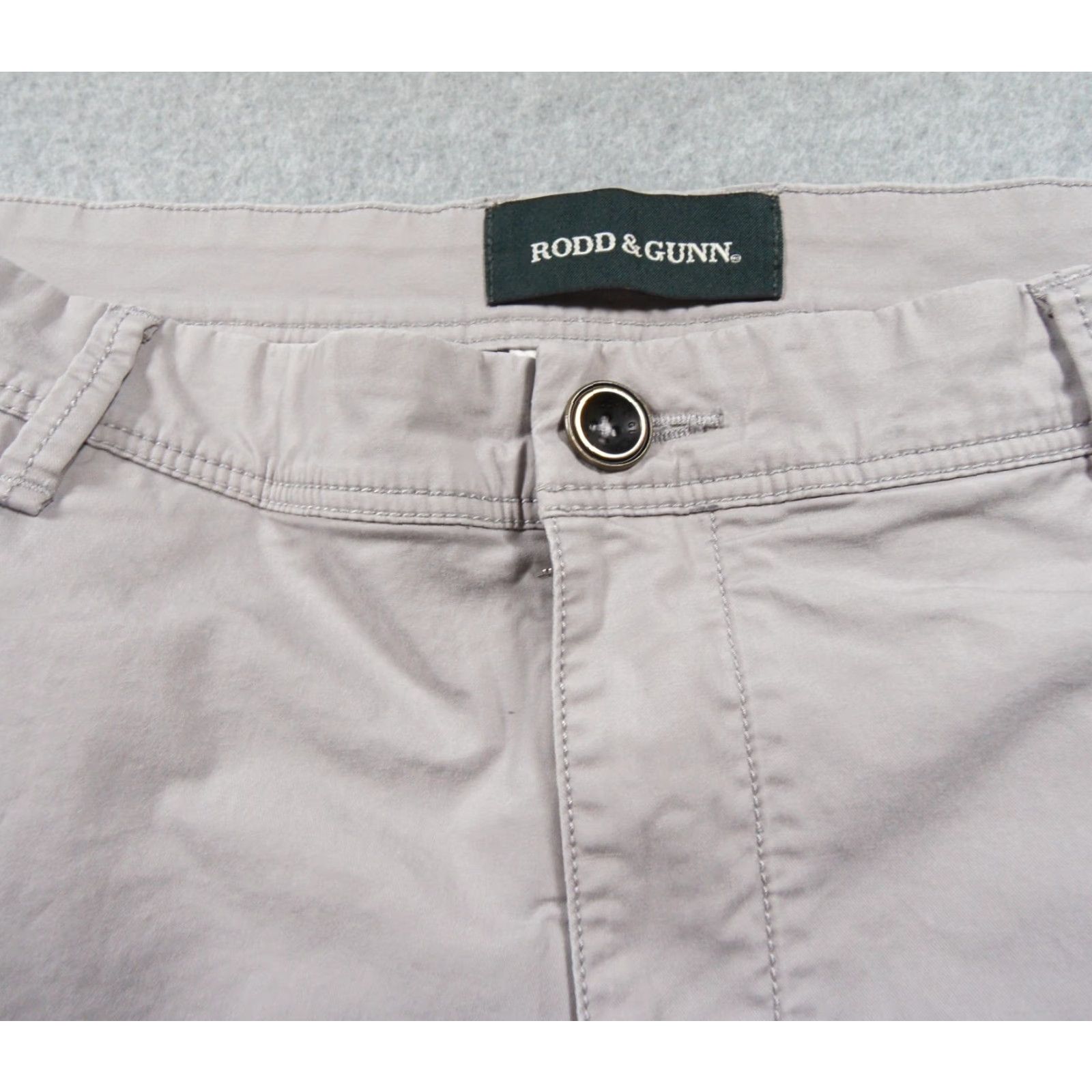 Rodd & Gunn Rodd & Gunn Shorts Mens Gray Chino Flat Front Stretch Preppy Casual Adult 33 Size US 36 / EU 52 - 2 Thumbnail