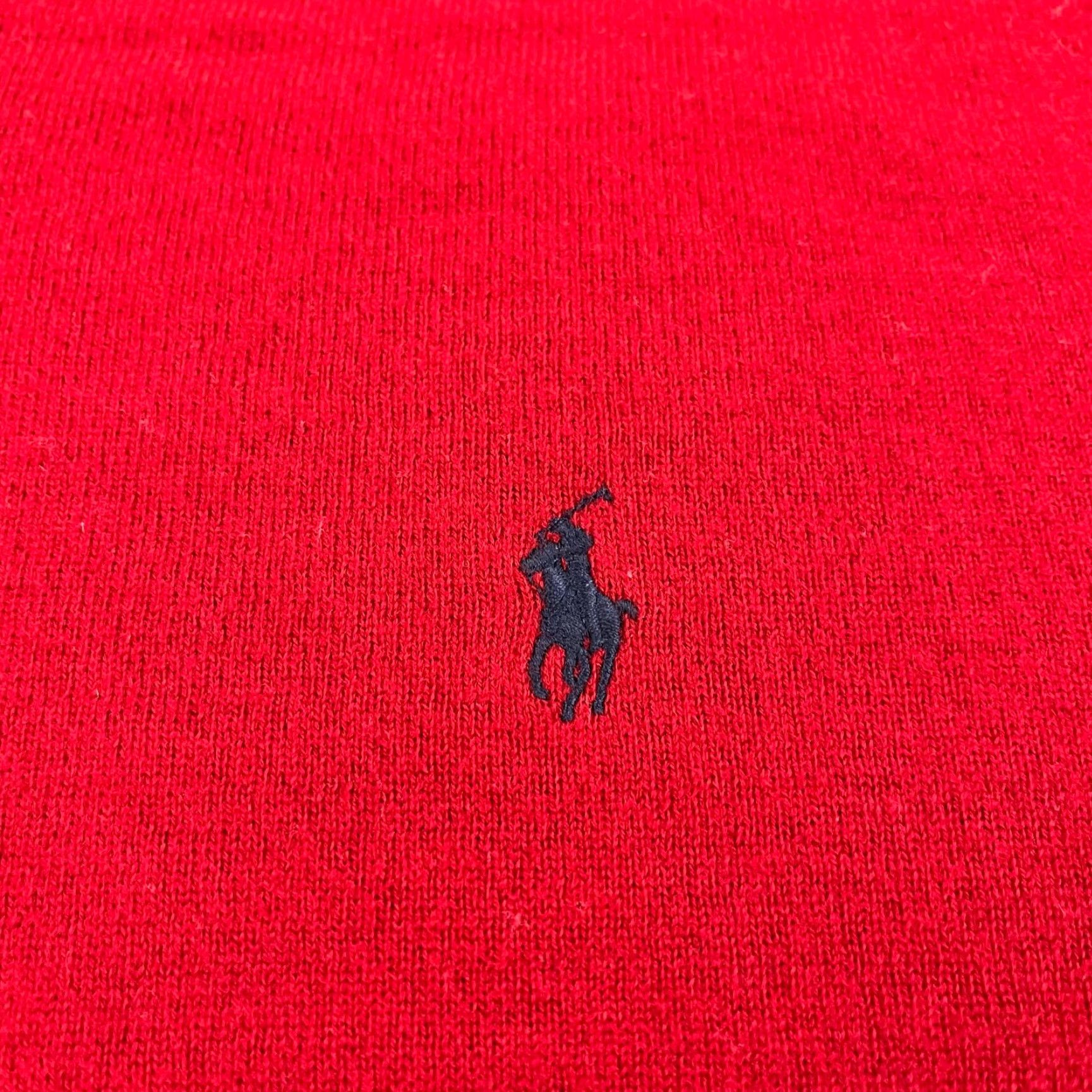 Polo Ralph Lauren Polo Ralph Lauren Sweater Mens XL Red Merino Wool V-Neck Pullover Jumper Preppy Size US XL / EU 56 / 4 - 3 Thumbnail