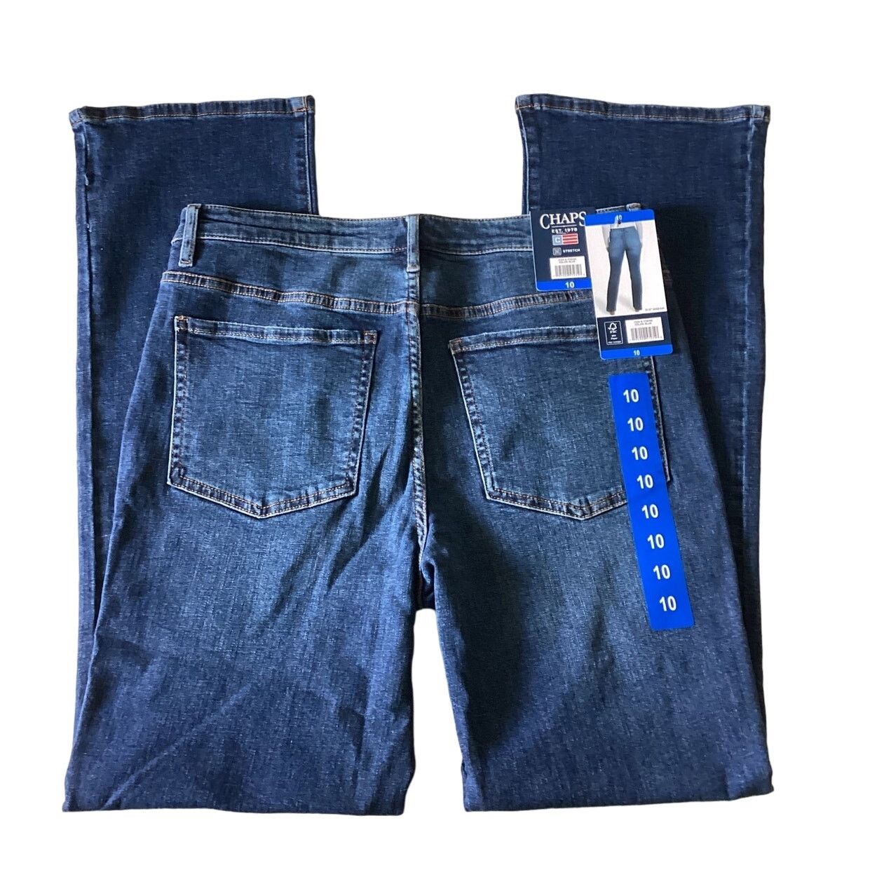 Chaps Chaps Womens Blue Boot Cut Jeans Stretch 10 Size 32" / US 10 / IT 46 - 4 Thumbnail