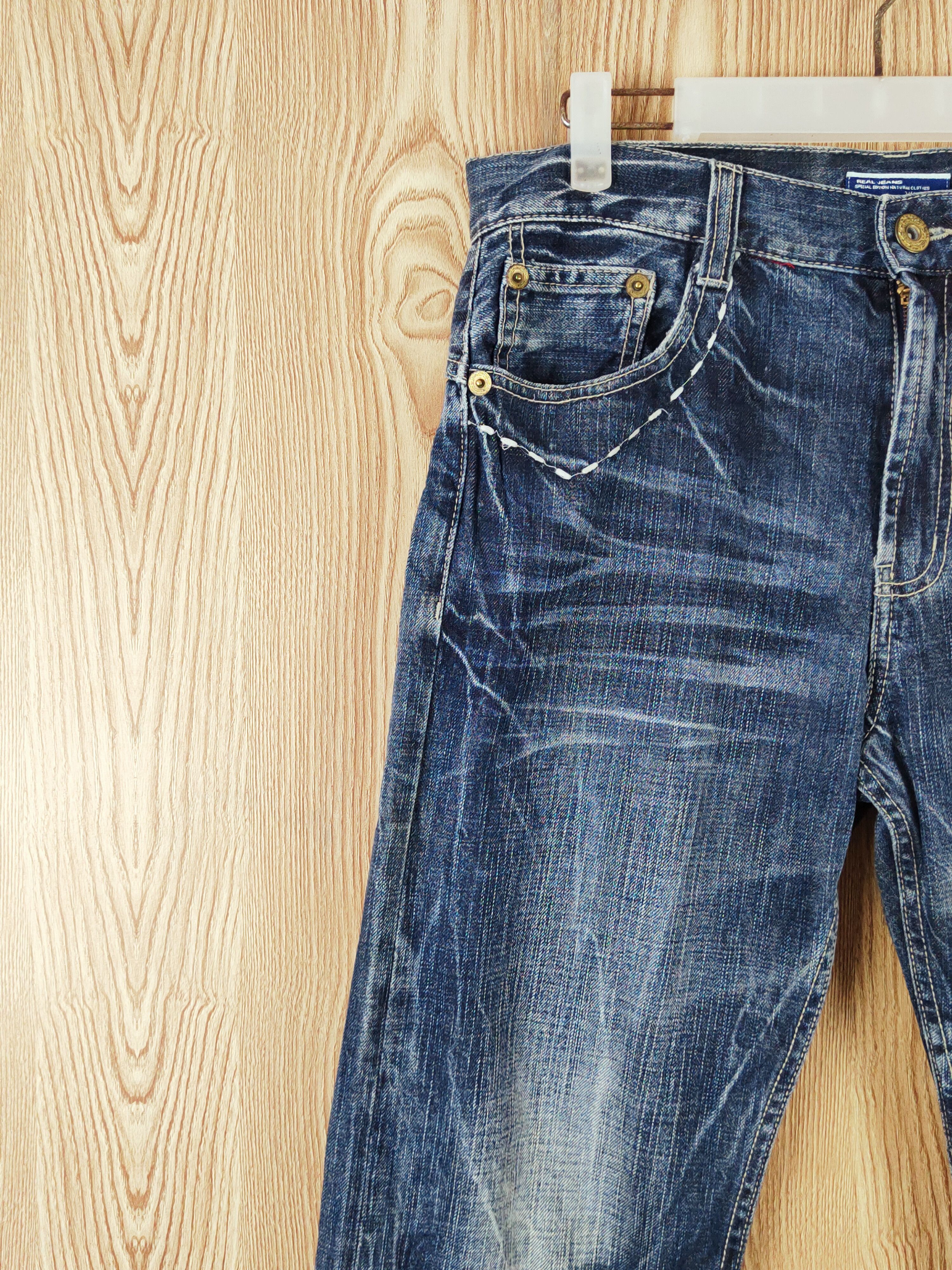Japanese Brand Villand Dark Blue Distressed Ripped Jeans #W656 Size US 32 / EU 48 - 3 Thumbnail