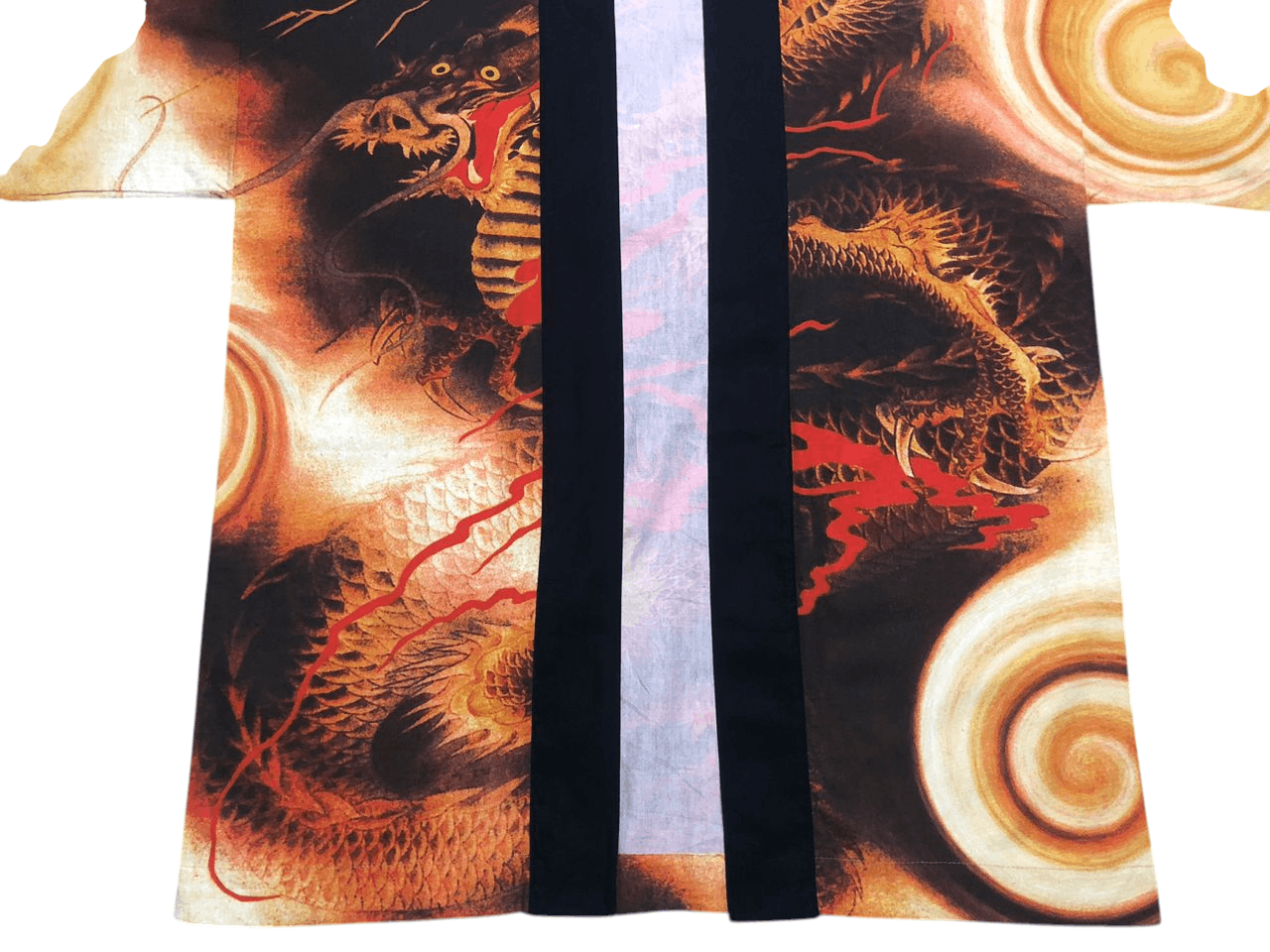 Japanese Brand Vintage Kimono Cardigan Over Print Dragon Rare Design Size US L / EU 52-54 / 3 - 6 Thumbnail